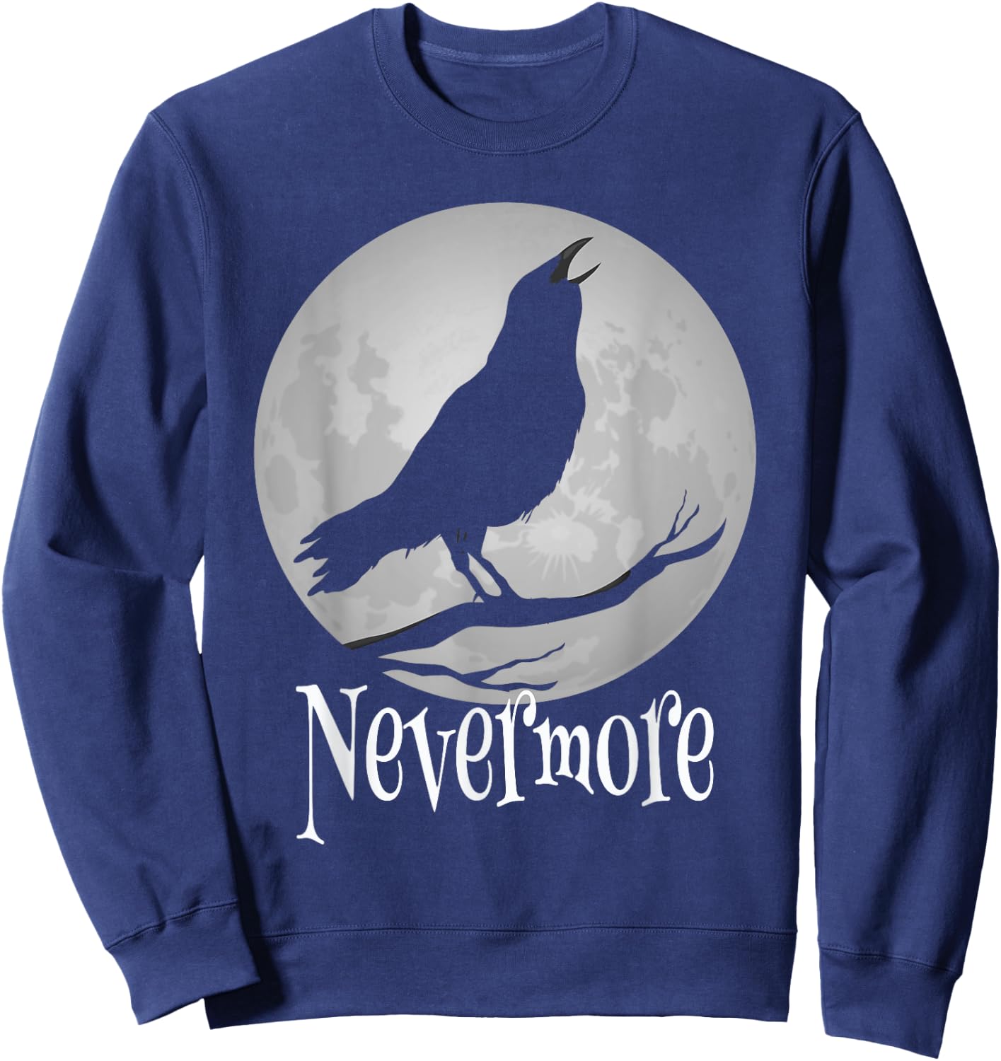 Crowcore Aesthetic - Raven Bird Spooky Dark Gothic Nevermore Sweatshirt - Sweatshirt | Navy