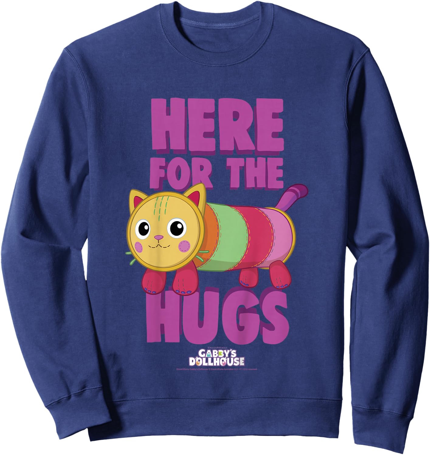 DreamWorks Gabby's Dollhouse Valentine's Day Pillow Cat Sweatshirt - Sweatshirt | Navy