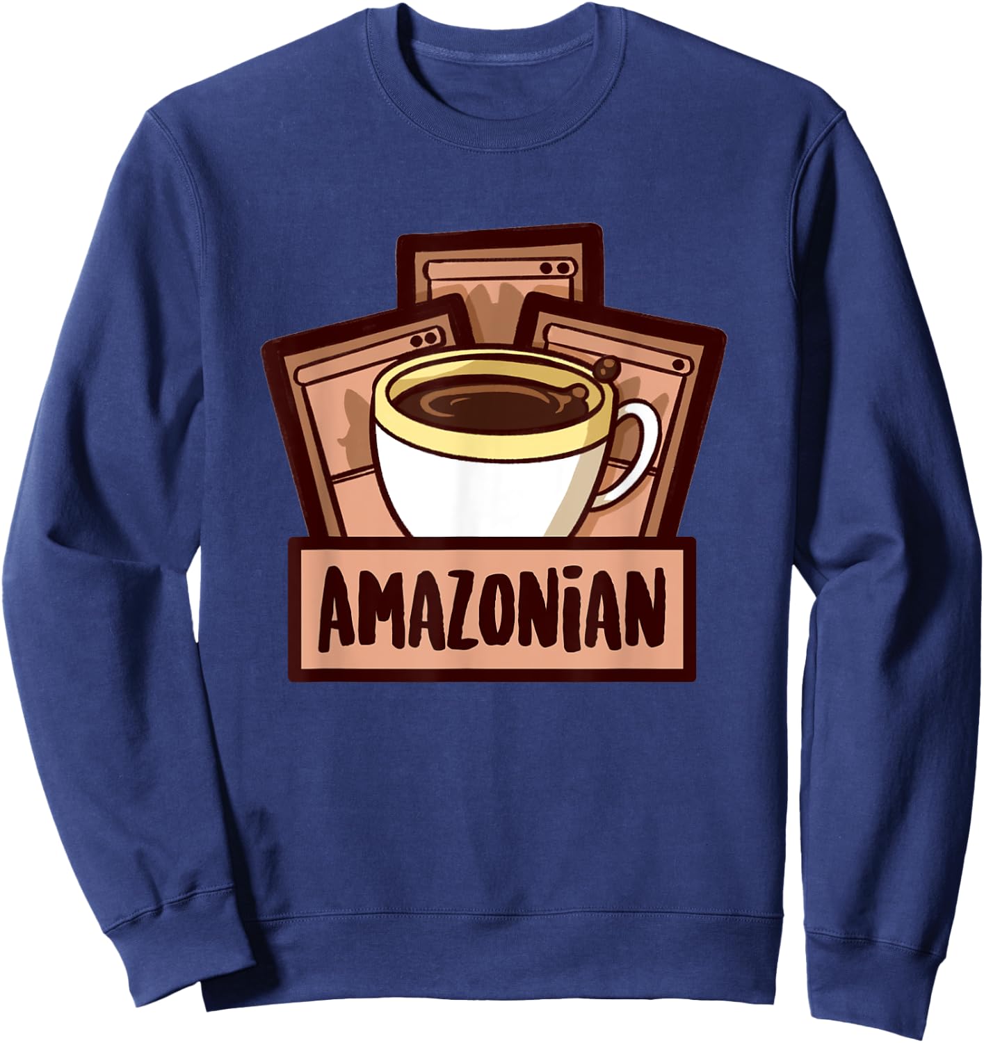 Amazonian's Coffee & Card Games Sweatshirt - Sweatshirt | Navy