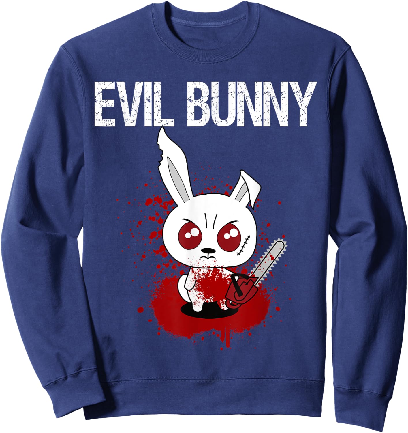 Funny - Evil Bunny Sweatshirt - Sweatshirt | Navy