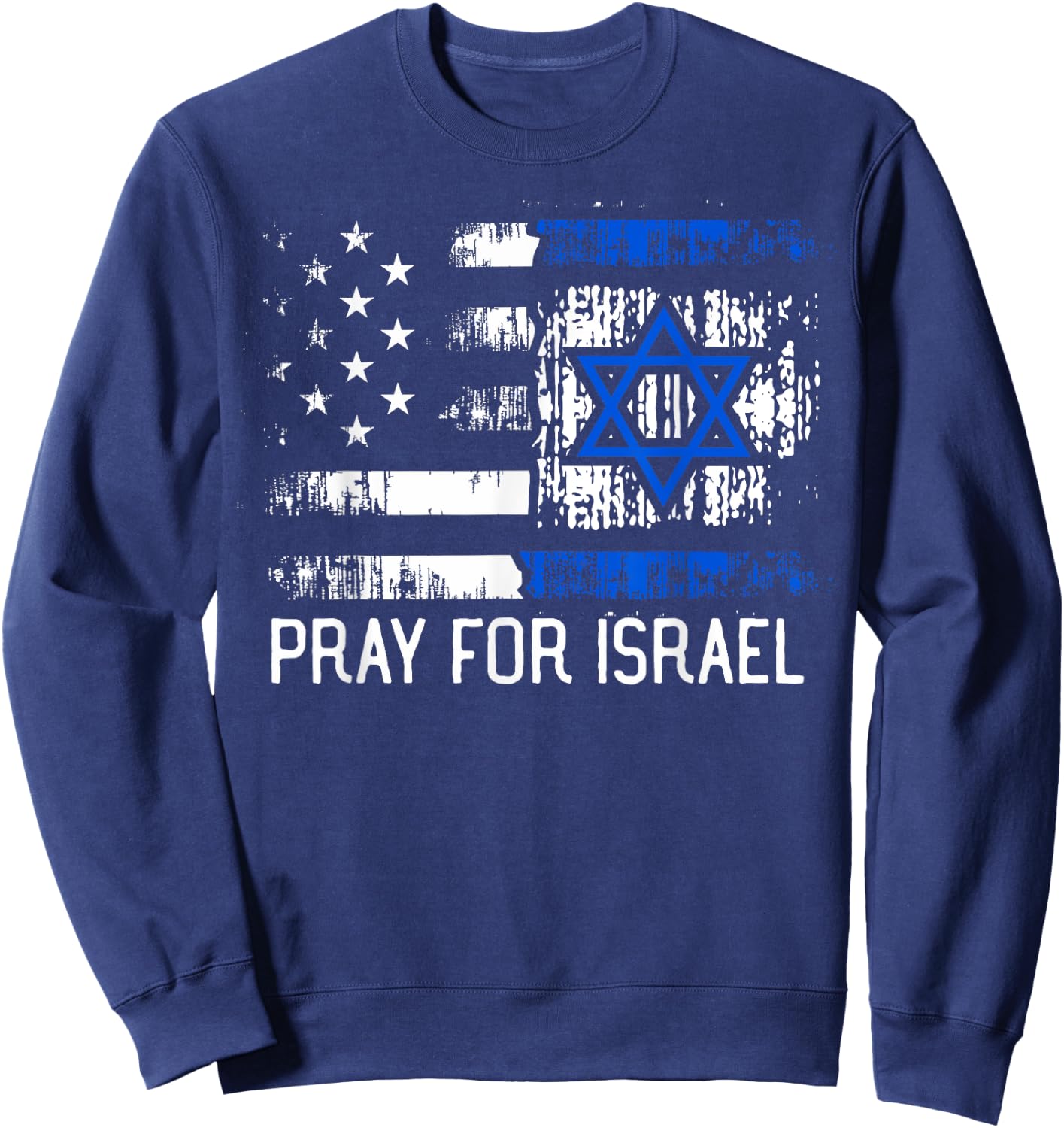 Pray For Israel Jewish Support Group Matching Sweatshirt - Sweatshirt | Navy