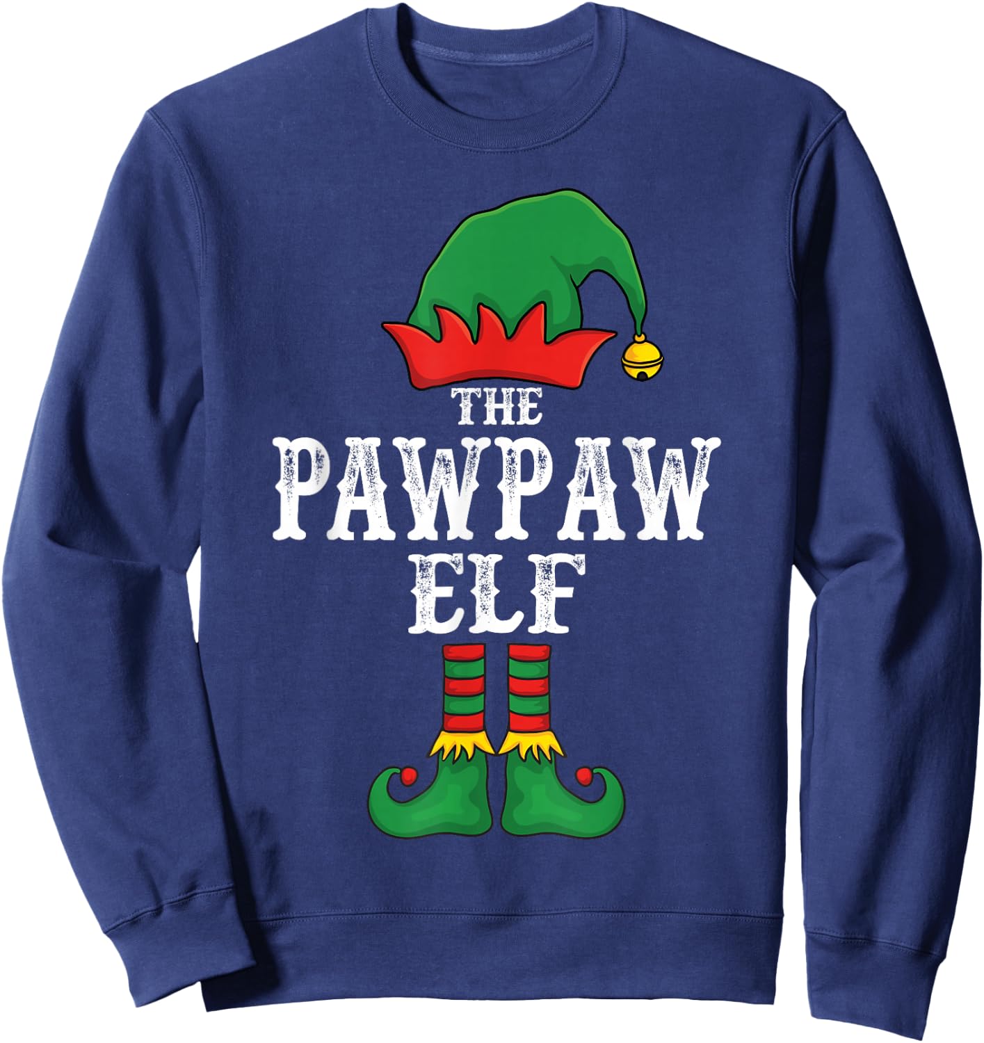 The Pawpaw Elf Christmas Pajama Idea Family Matching Funny Sweatshirt - Sweatshirt | Navy