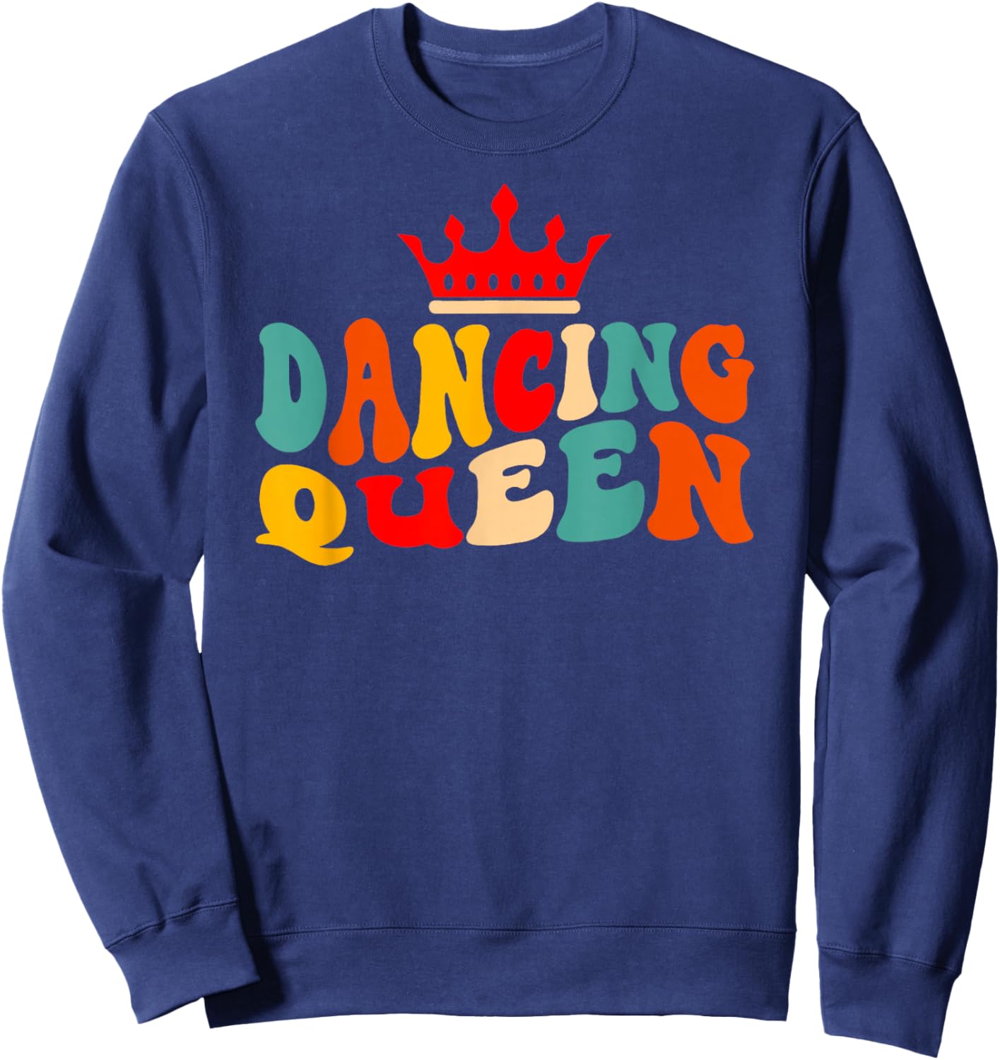 Dancing Queen Retro 70s Disco Themed 70's Lover Women Girls Sweatshirt - Sweatshirt | Navy