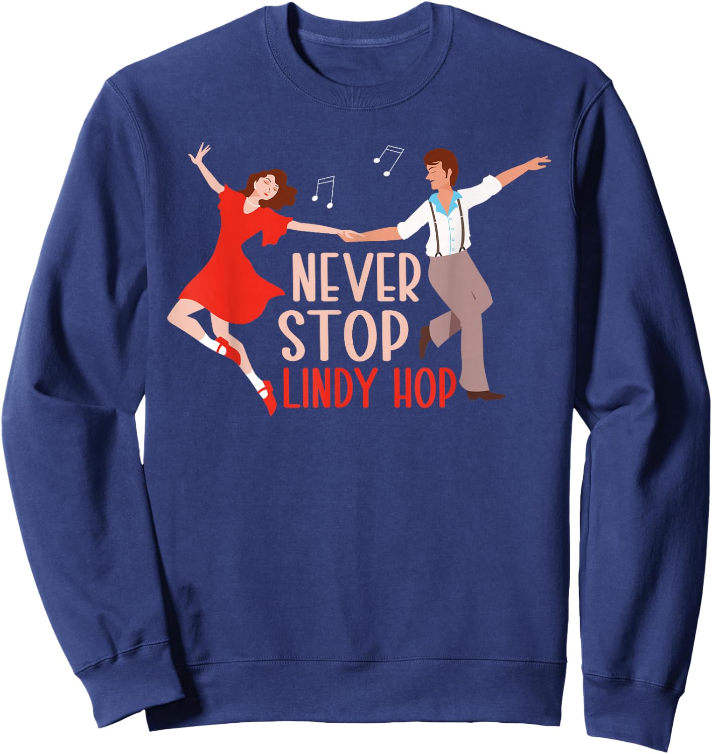 Lindy Hop Swing Dancer Dance Sweatshirt - Sweatshirt | Navy