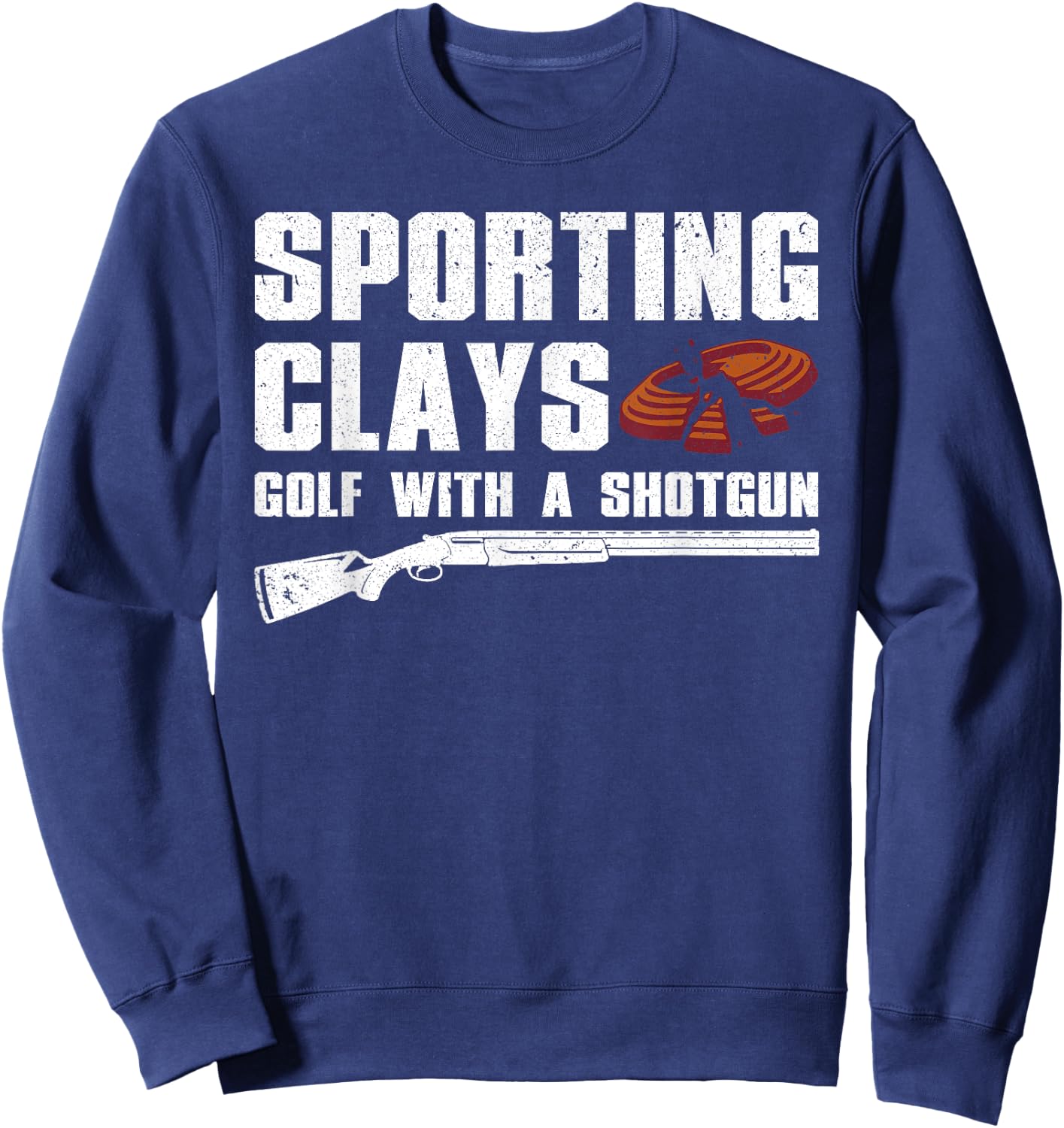 Cool Trap Shooting Women Skeet Clay Target Shooter Sweatshirt - Sweatshirt | Navy