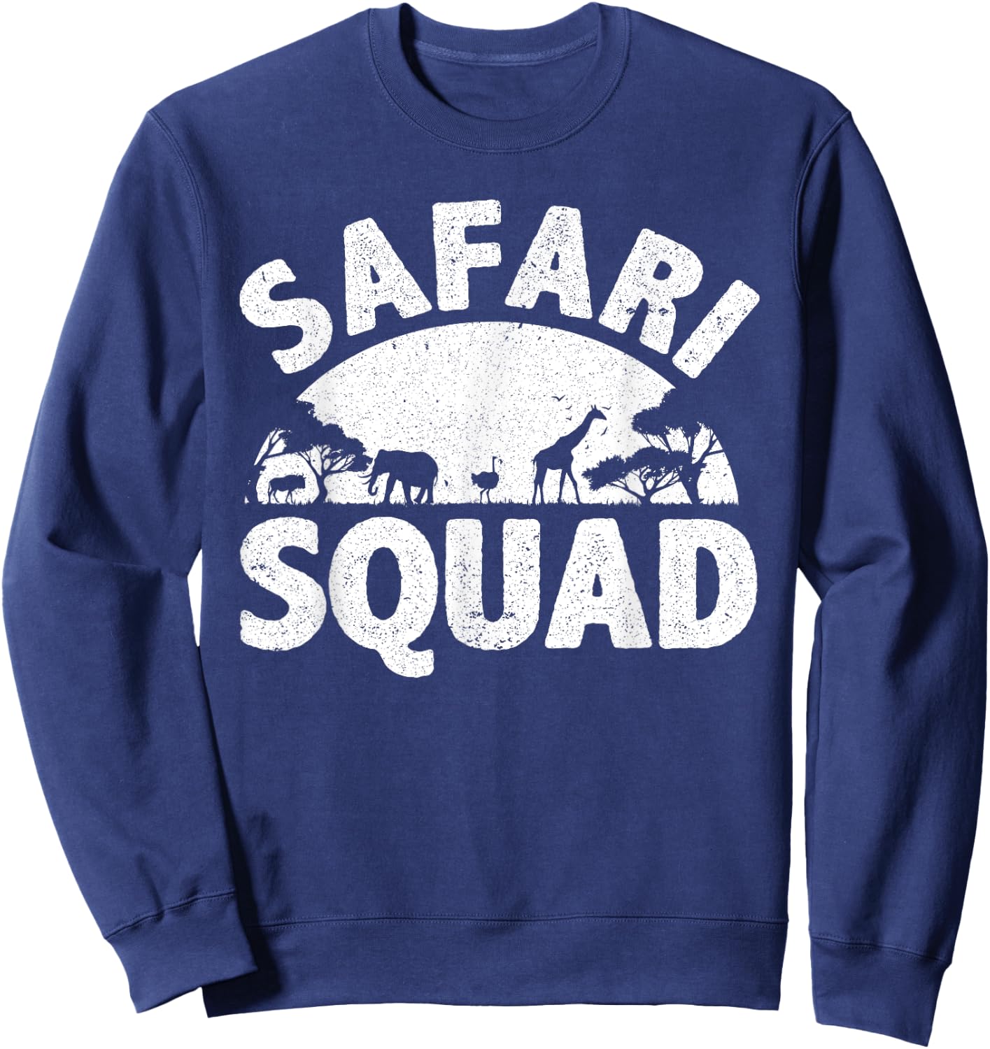 Cool Safari Squad Women Zoo Animal African Jungle Sweatshirt - Sweatshirt | Navy