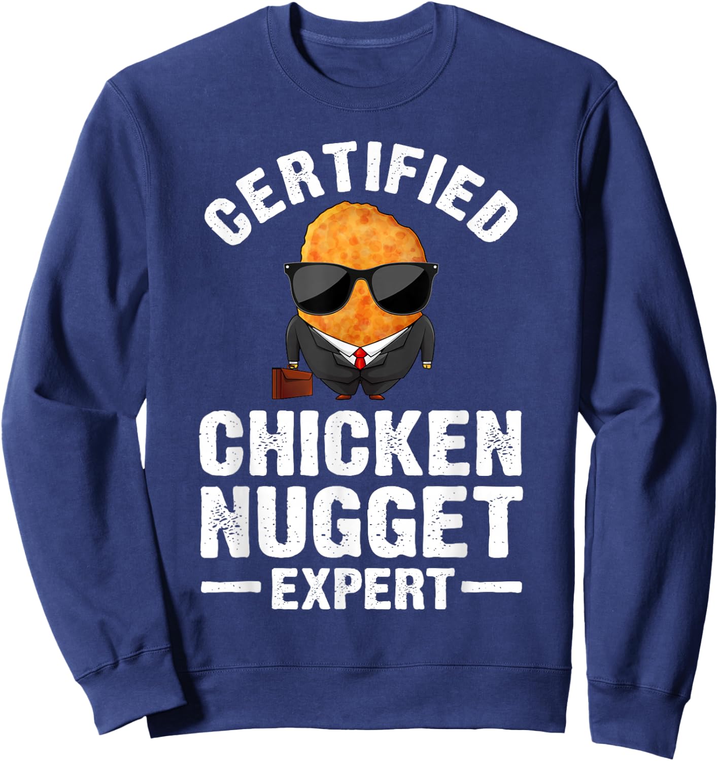 Cool Chicken Nugget Women Kids Nug Life Food Lovers Small Sweatshirt - Sweatshirt | Navy