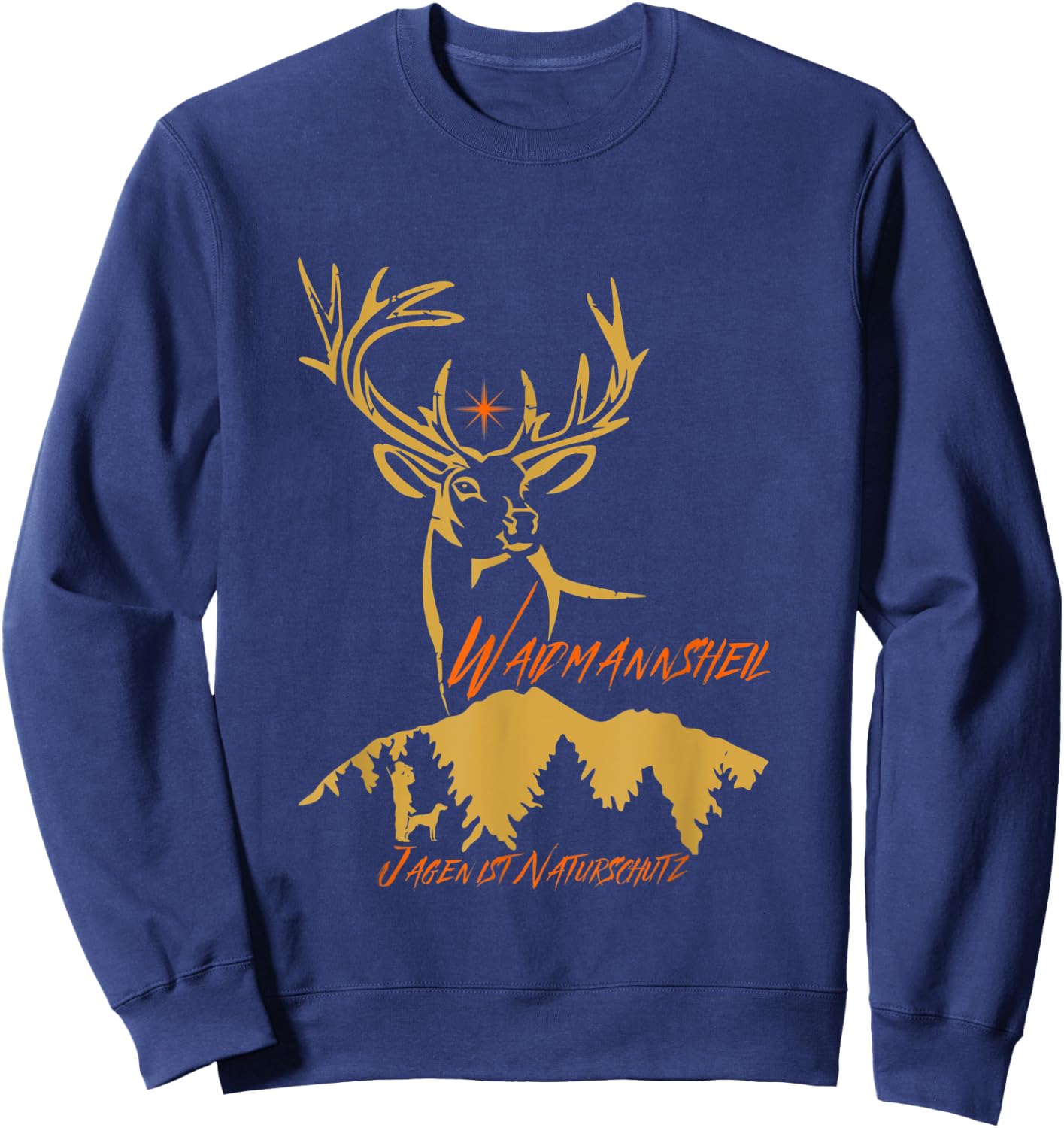 Jäger Waidmannsheil - Jagen ist Naturschutz Sweatshirt - Sweatshirt | Navy