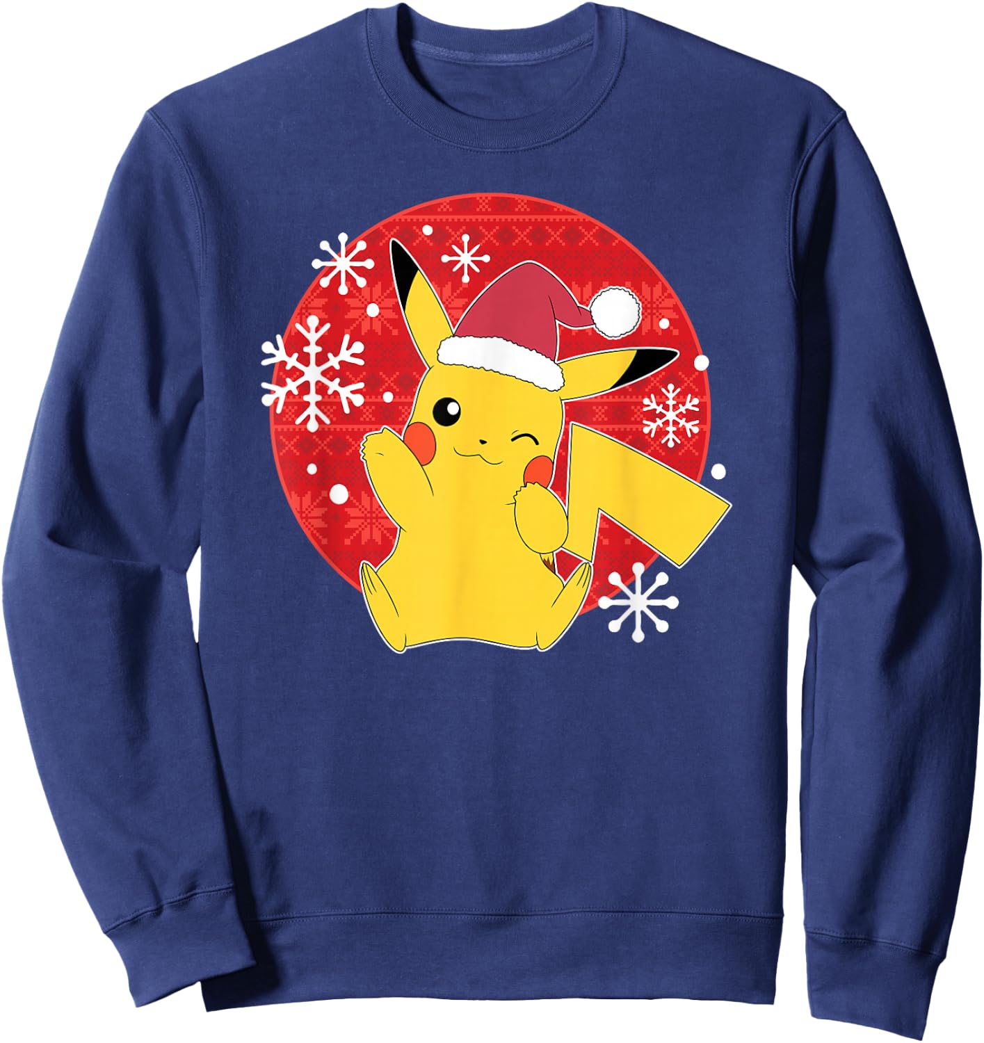 Pokémon - Pikachu Santa Hat Ugly Sweater Sweatshirt - Sweatshirt | Navy