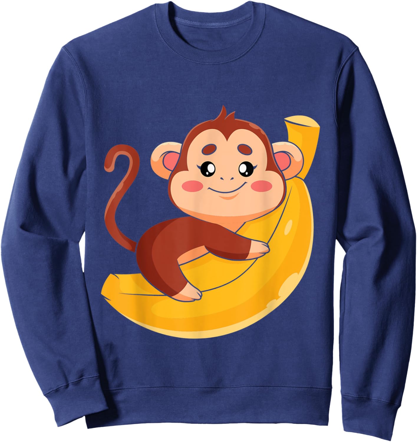 Monkey With Sunglasses - Zookeeper Animal Lover Primate Sweatshirt - Sweatshirt | Navy