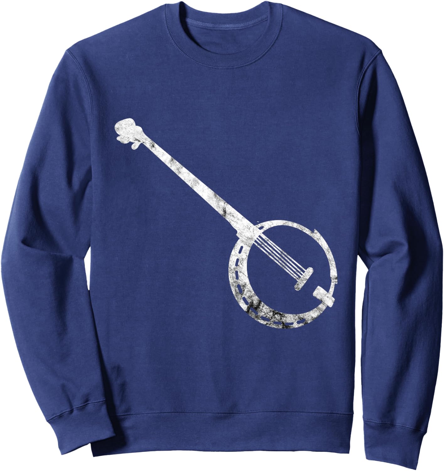 Banjo Instrument Bluegrass Country Musical Instrument Player Sweatshirt - Sweatshirt | Navy