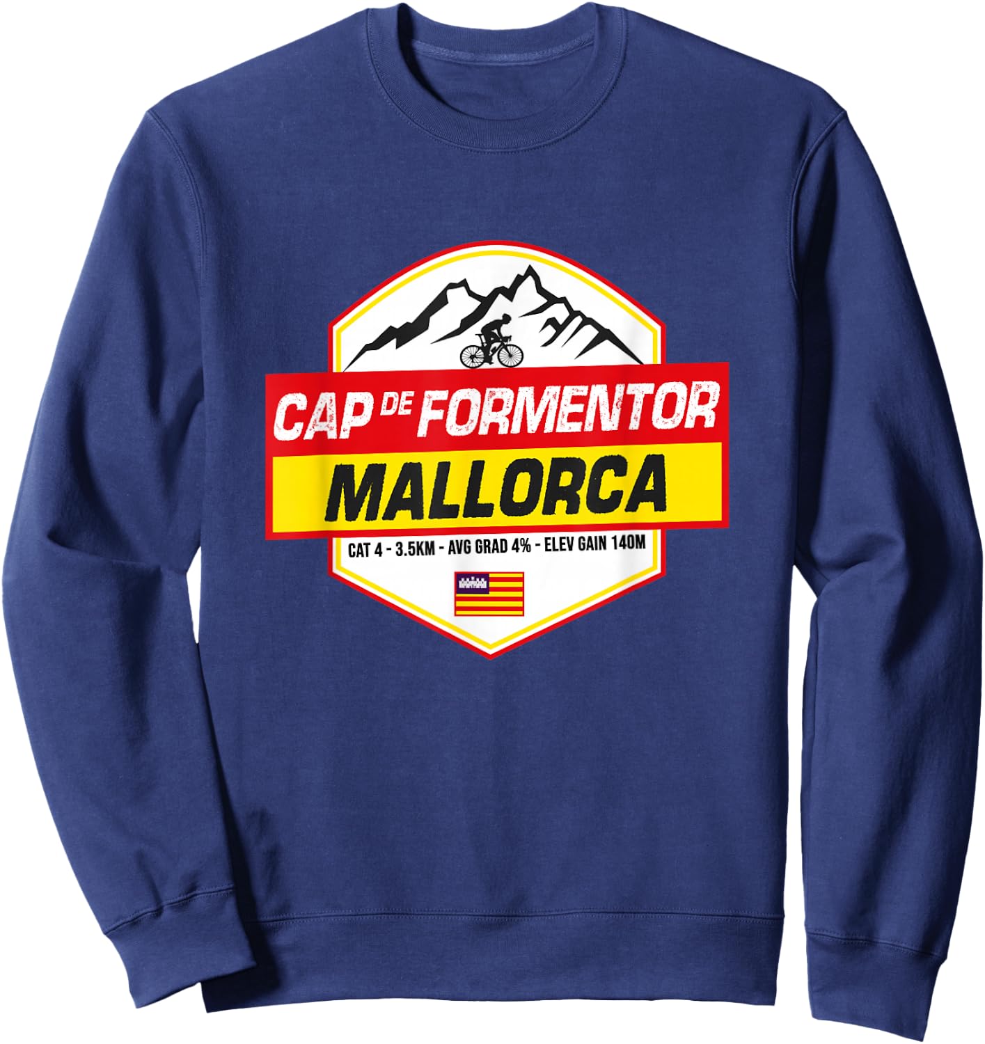 Cap de Formentor Cyclist Climb Mallorca Spain Cycling Sweatshirt - Sweatshirt | Navy