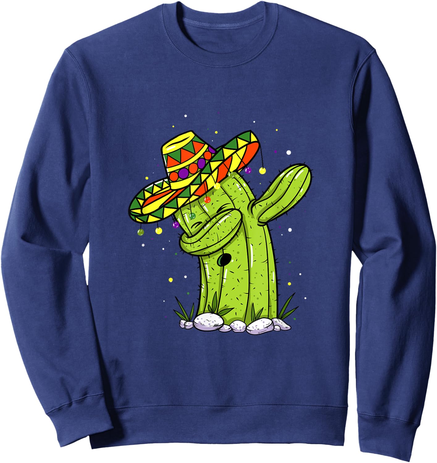 Dabbing Cactus Cinco de Mayo Mexican Party Kids Toddler Boys Sweatshirt - Sweatshirt | Navy