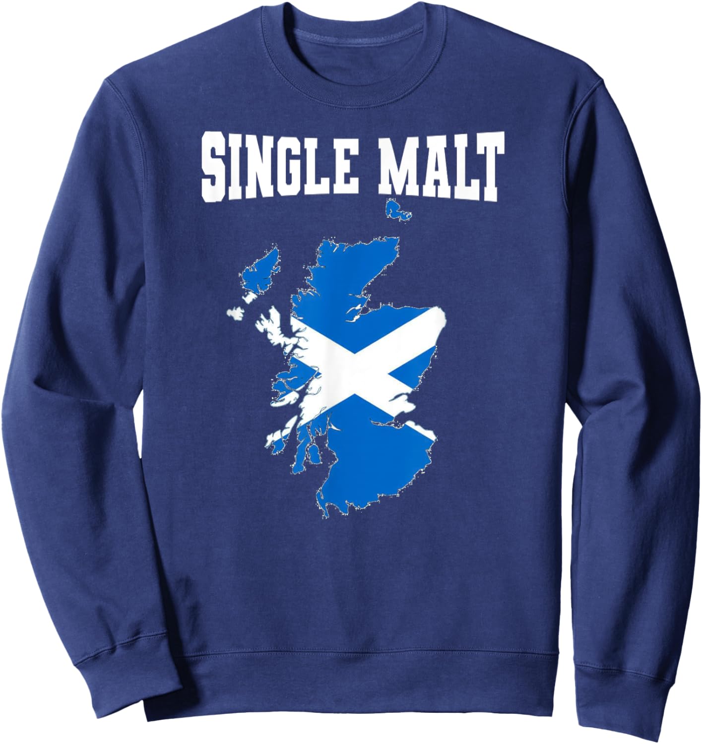 Single Malt Whisky Scotch Lover Scotland Flag Sweatshirt - Sweatshirt | Navy