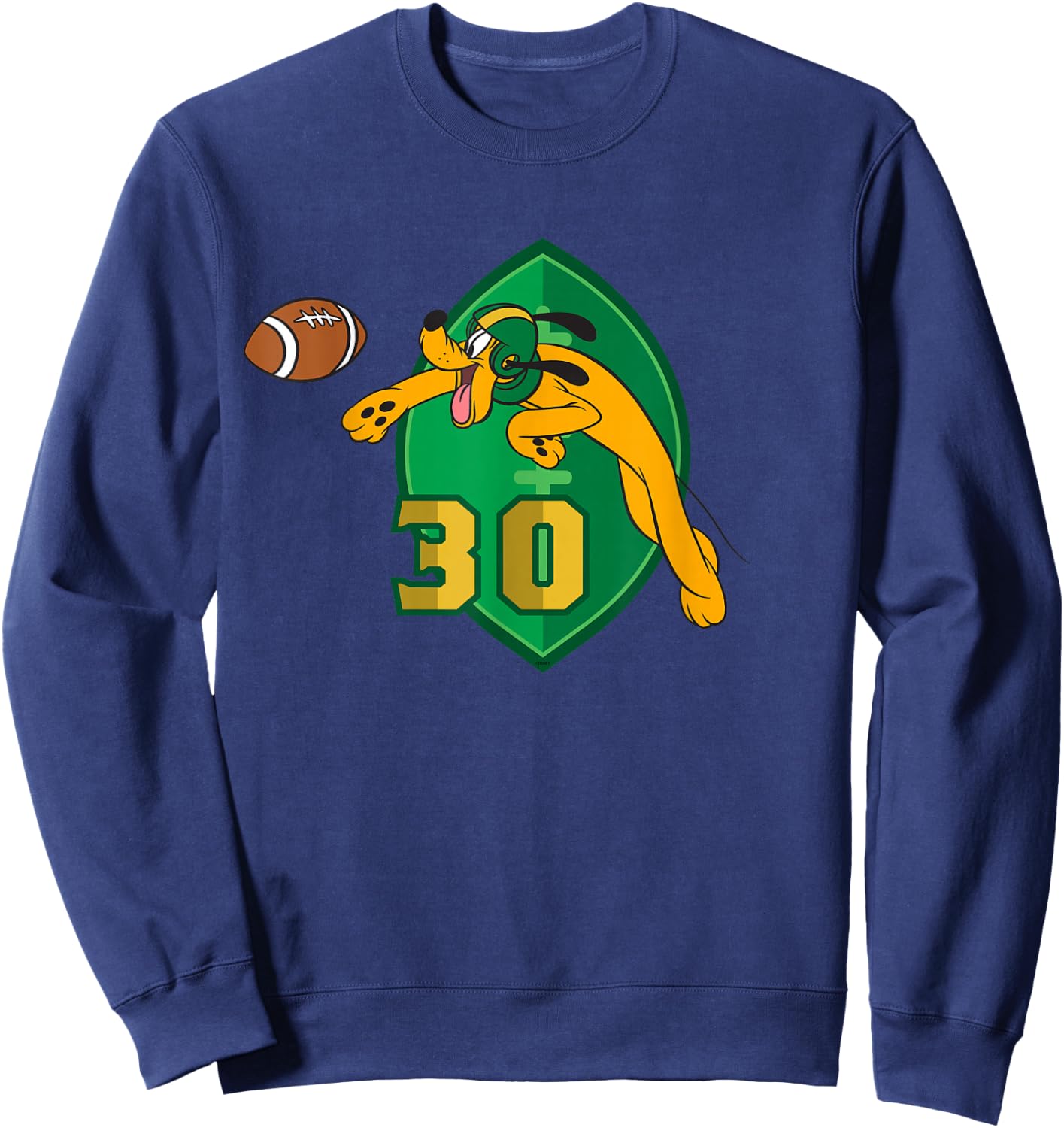 Disney Pluto #30 Football Catch Sports Sweatshirt - Sweatshirt | Navy