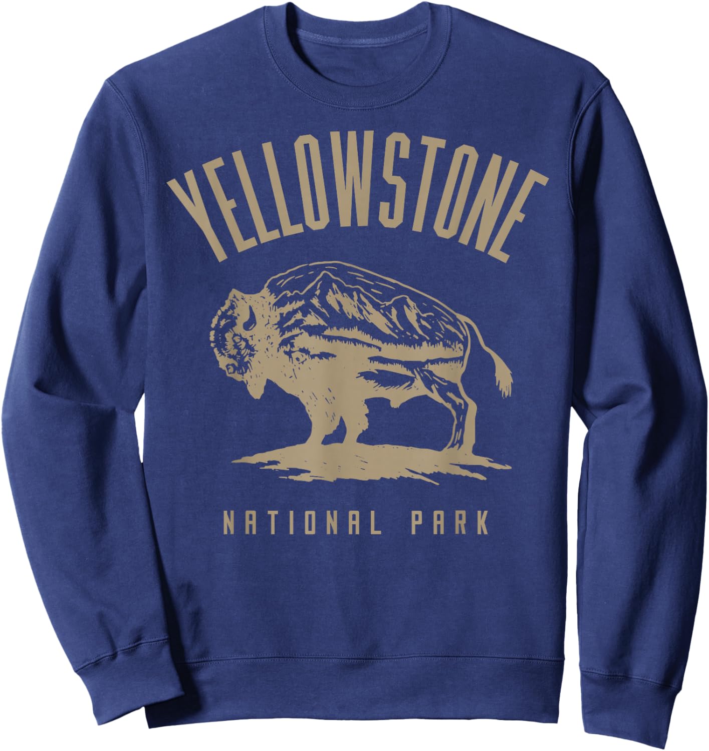 Retro Yellowstone National Park US Vintage Yellowstone Sweatshirt - Sweatshirt | Navy