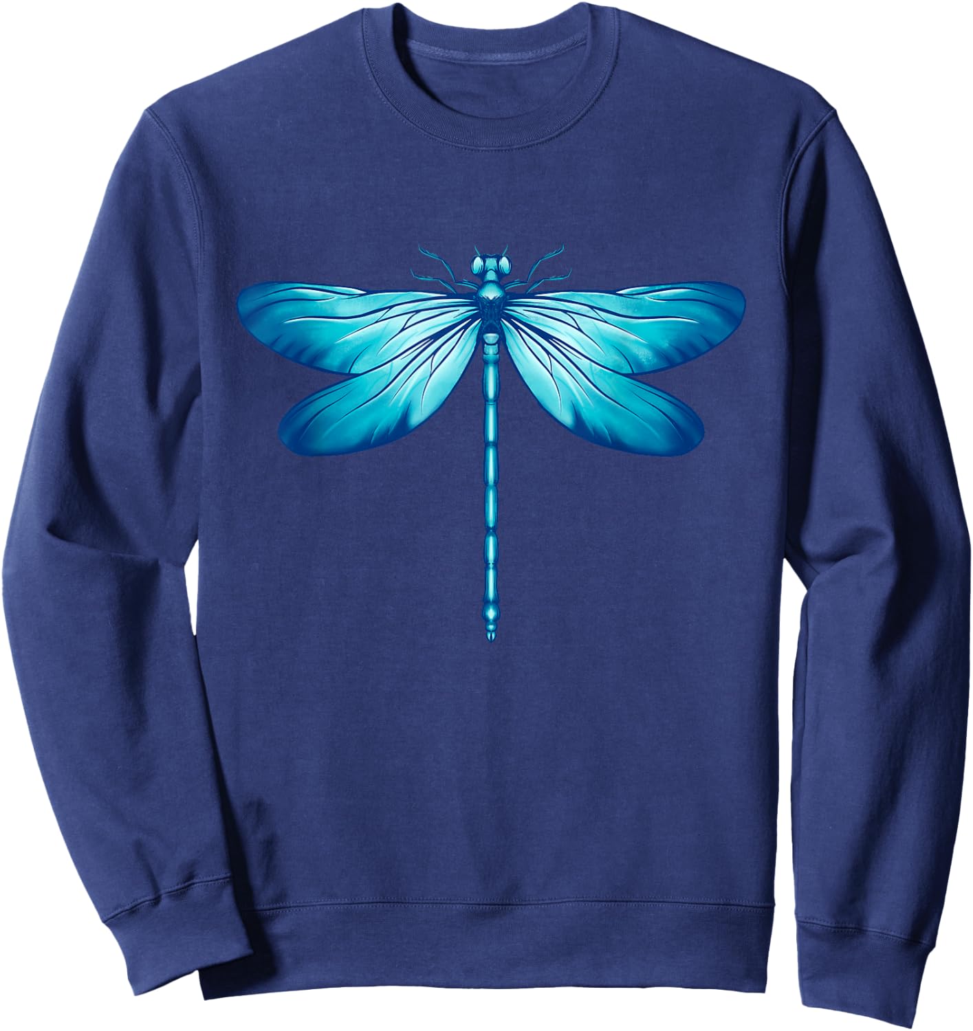 Blue Dragonfly - Insect Wildlife Animal Lover Entomologist Sweatshirt - Sweatshirt | Navy