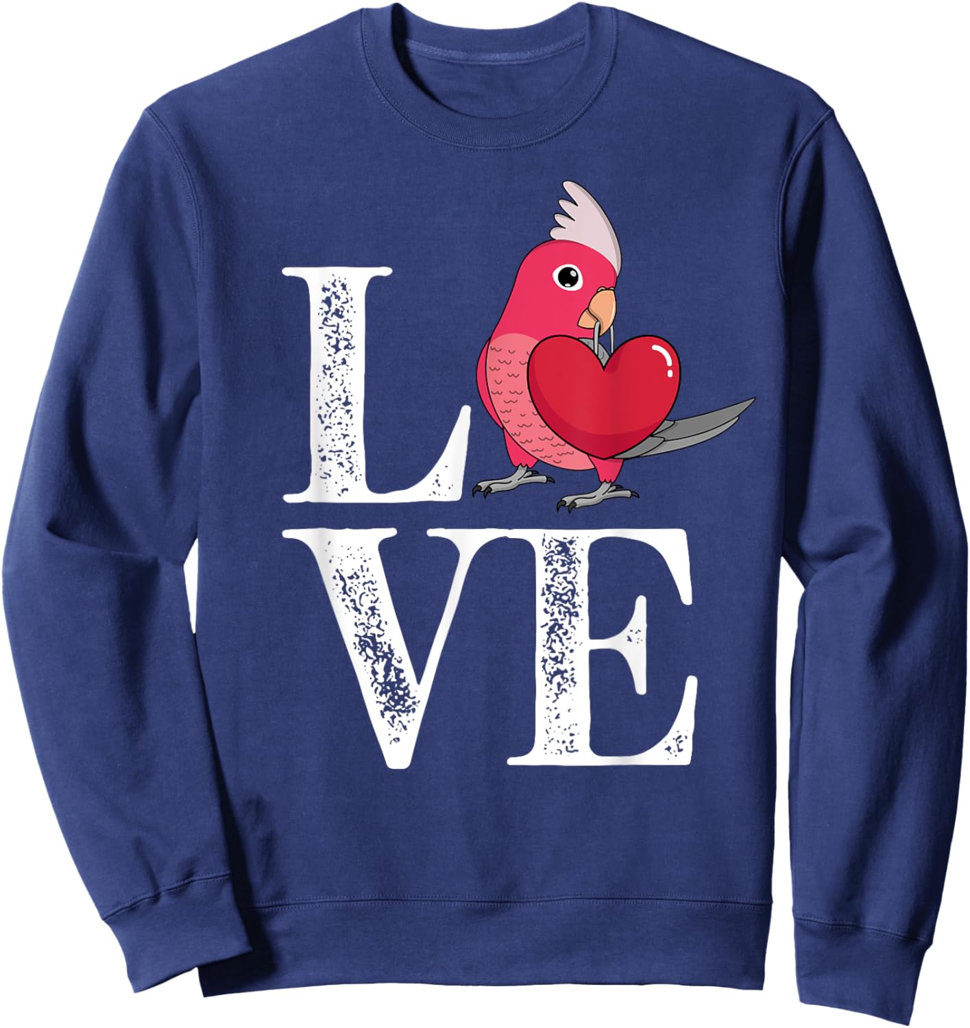 Love Parrot I Rose-breasted Galah Cockatoo Sweatshirt - Sweatshirt | Navy