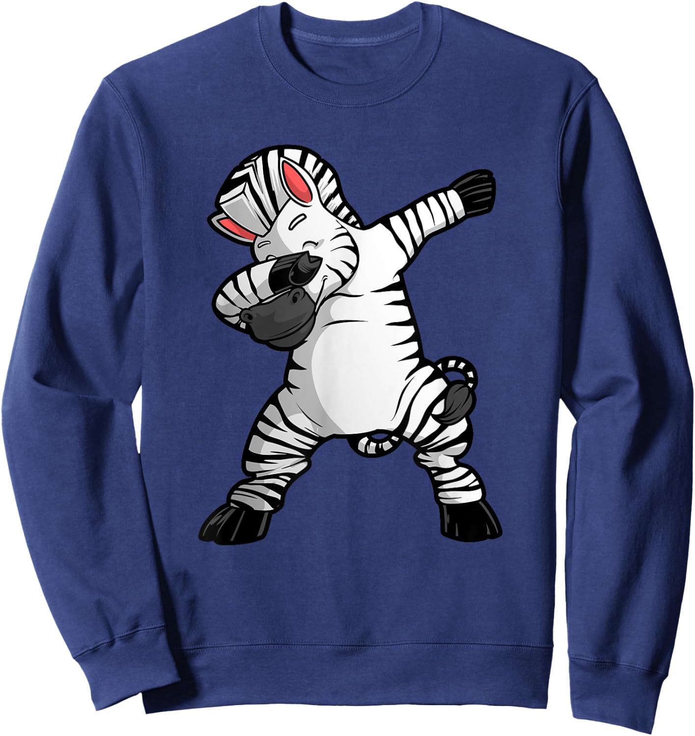 Cool Zebra Design Women Kids Wild Animal Zebra Lover Sweatshirt - Sweatshirt | Navy