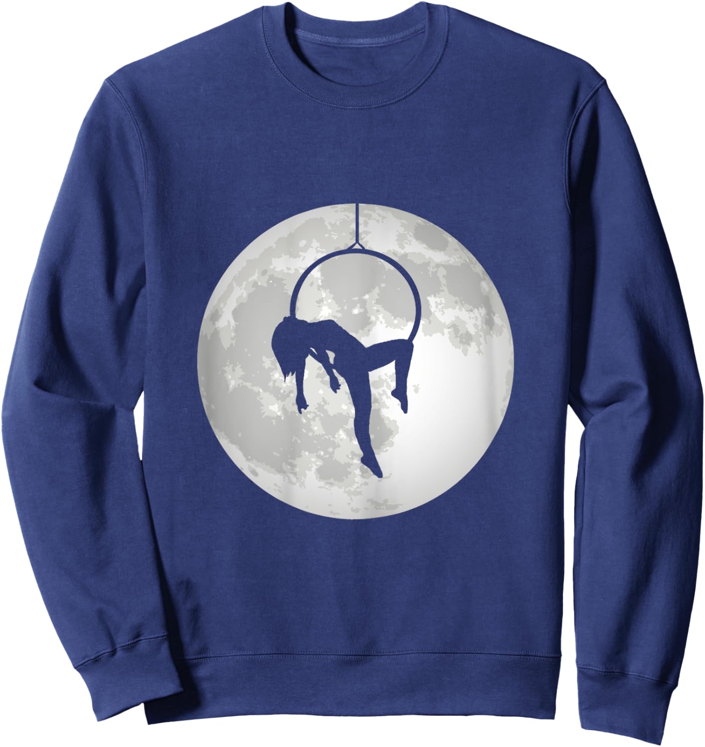 Aerial Moon Aerial Yoga Circus Lyra Trapeze Aerial Silk Sweatshirt - Sweatshirt | Navy