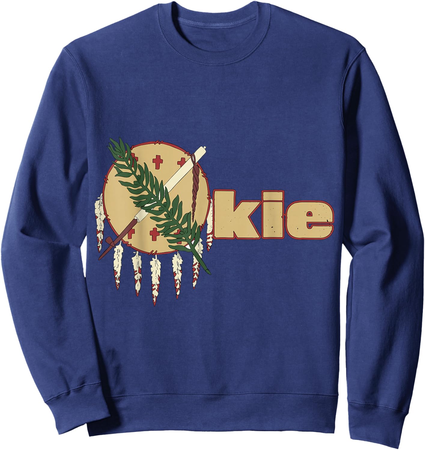 State Flag of Oklahoma Graphic - Okie Sweatshirt - Sweatshirt | Navy