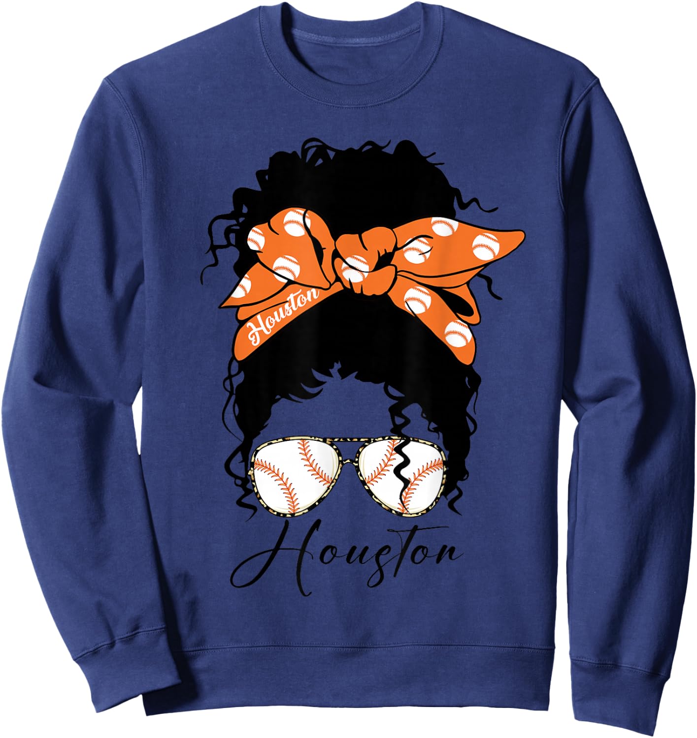 Messy Bun Souvenir Women Sweatshirt - Sweatshirt | Navy