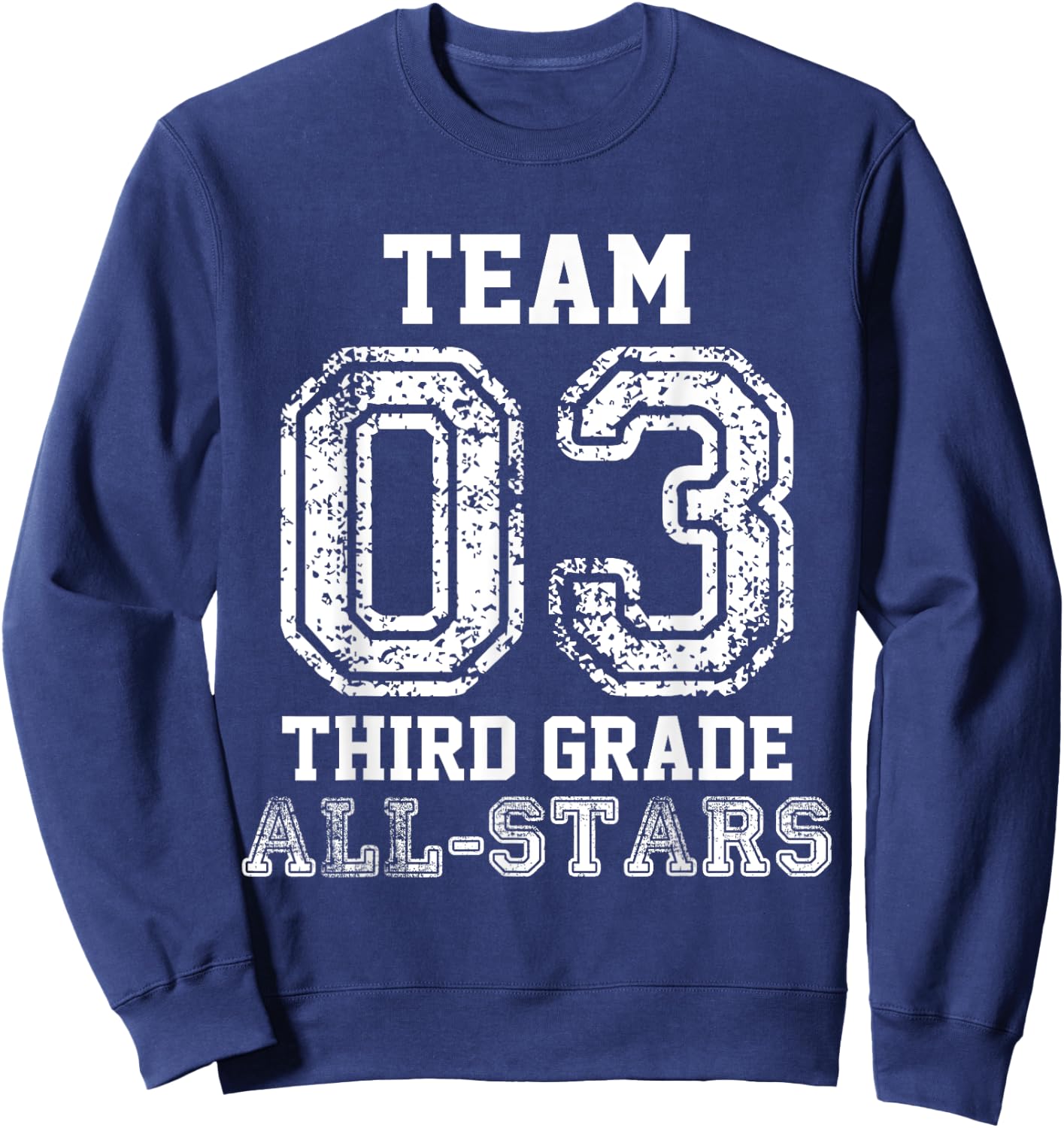School Team 3rd Grade All-Stars Sports Jersey Sweatshirt - Sweatshirt | Navy