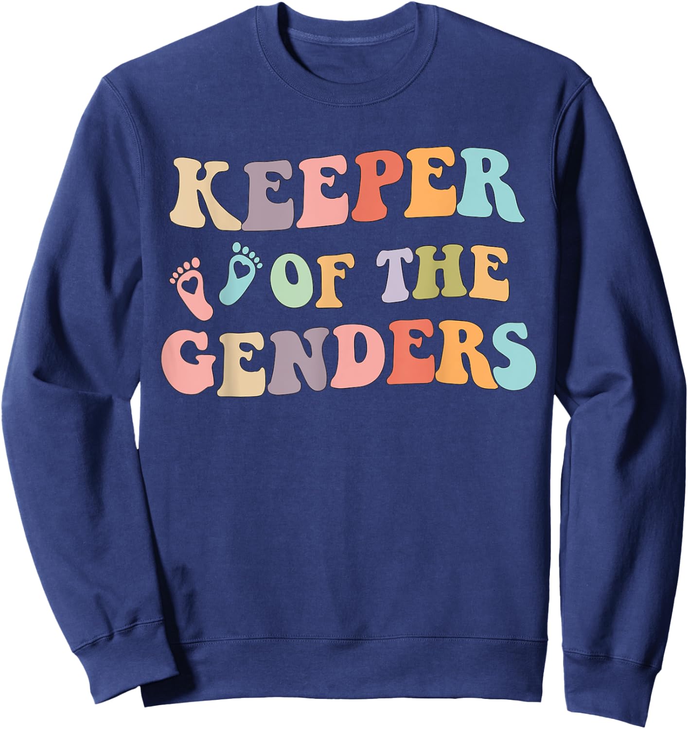 Gender Reveal Keeper of the Genders for twin keeper Sweatshirt - Sweatshirt | Navy