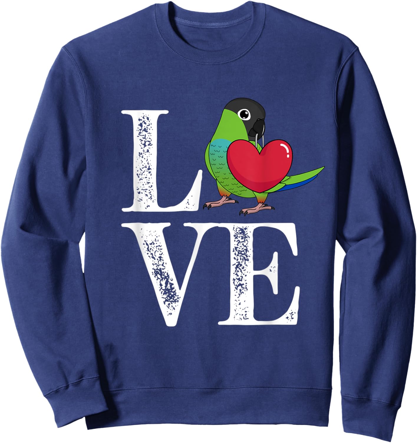 Love Parrot I Nanday Conure Sweatshirt - Sweatshirt | Navy