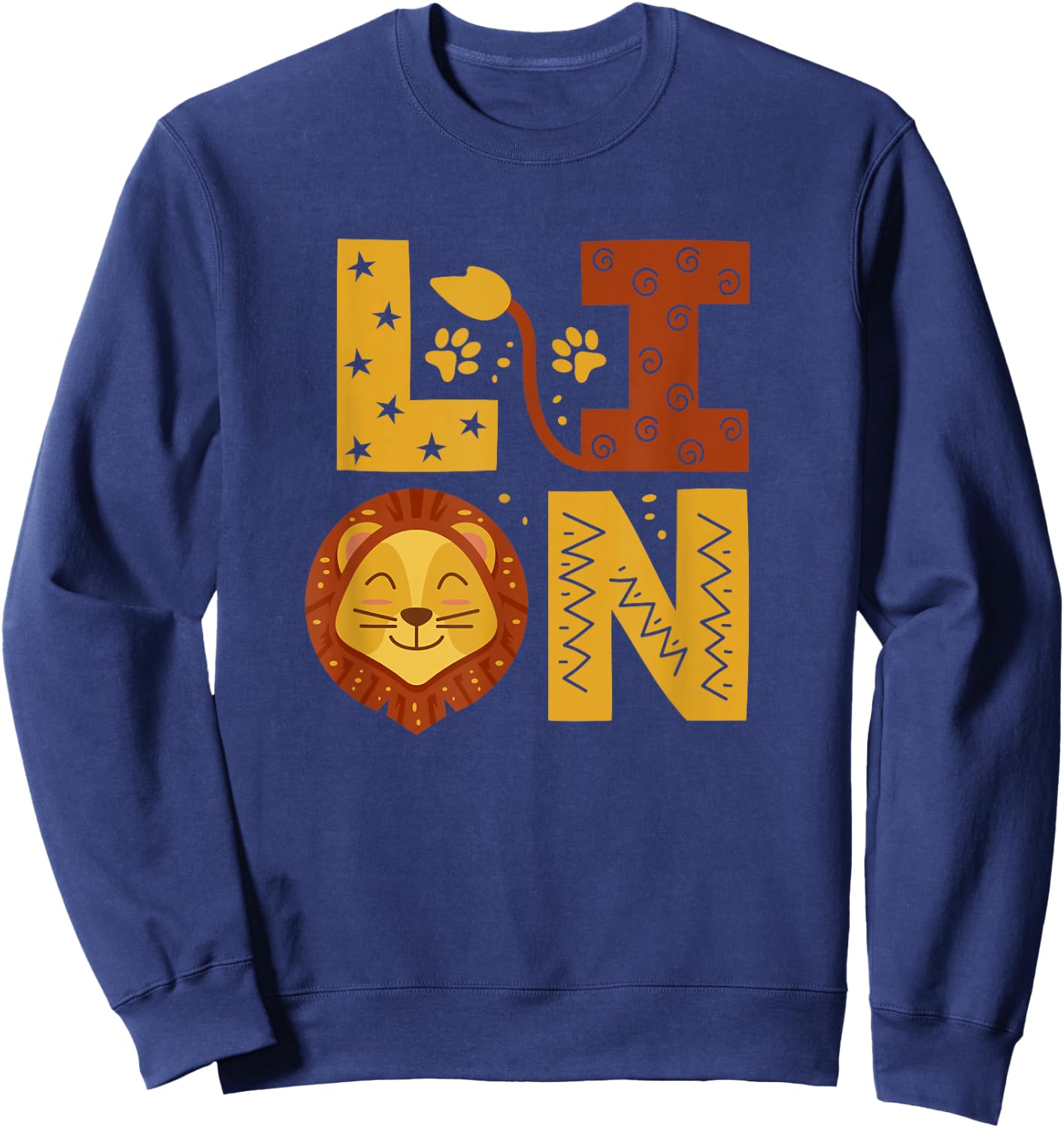 Lion Wild Animal Lover Sweatshirt - Sweatshirt | Navy