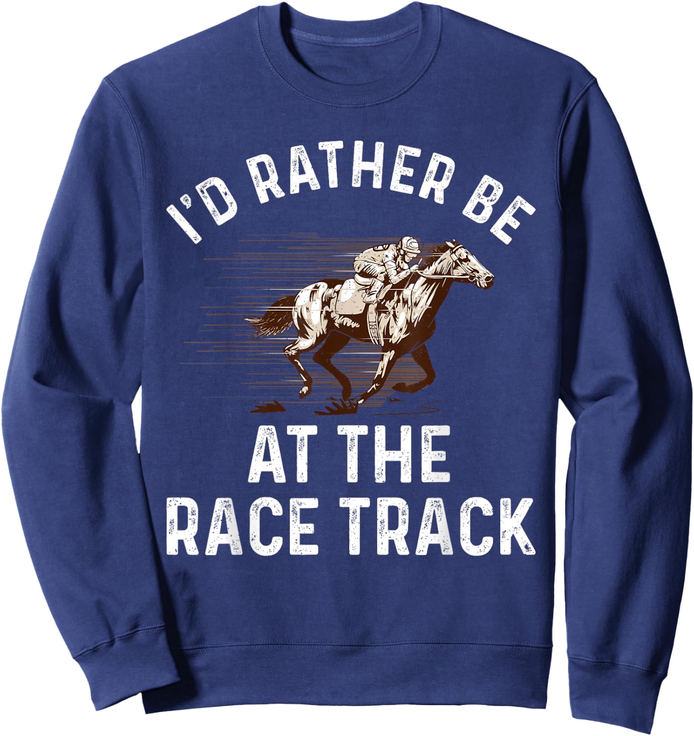 Cool Horse Racing Women Race Jockey Derby Equestrian Sweatshirt - Sweatshirt | Navy