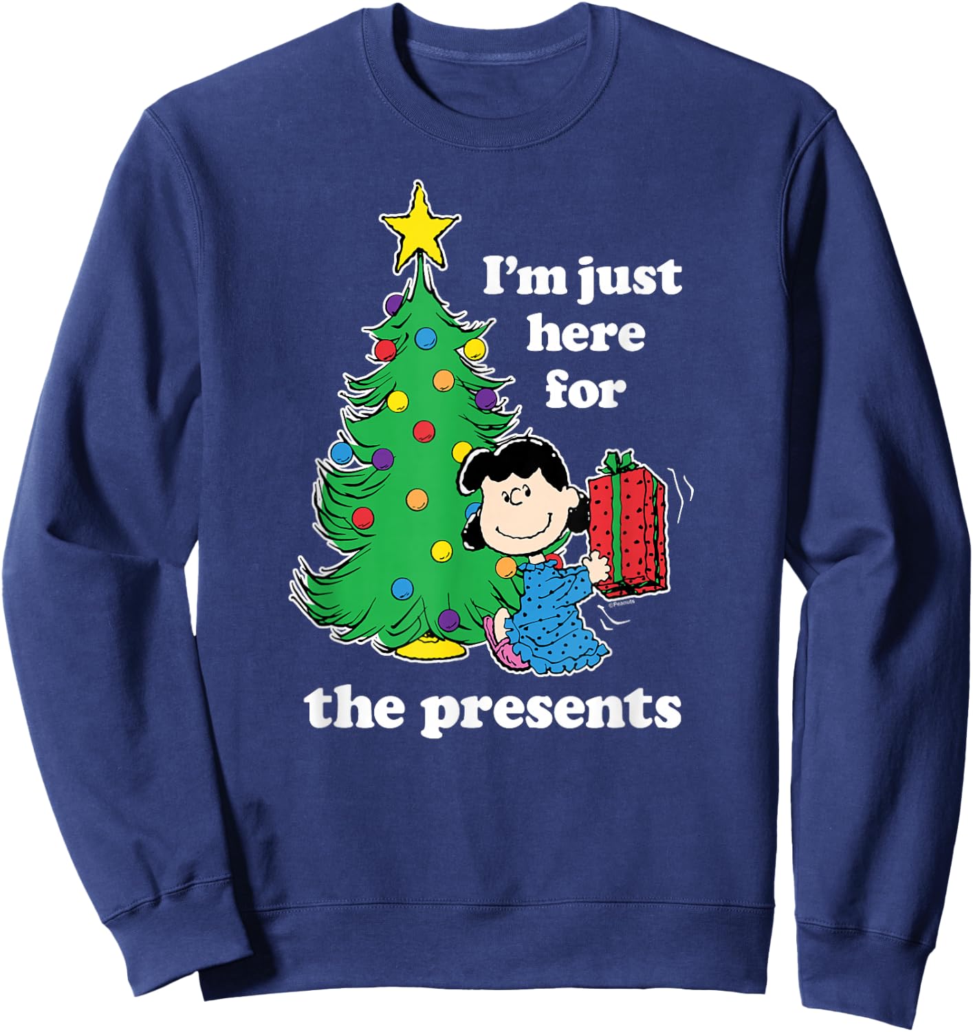 Peanuts - Lucy Just Here For Presents Sweatshirt - Sweatshirt | Navy