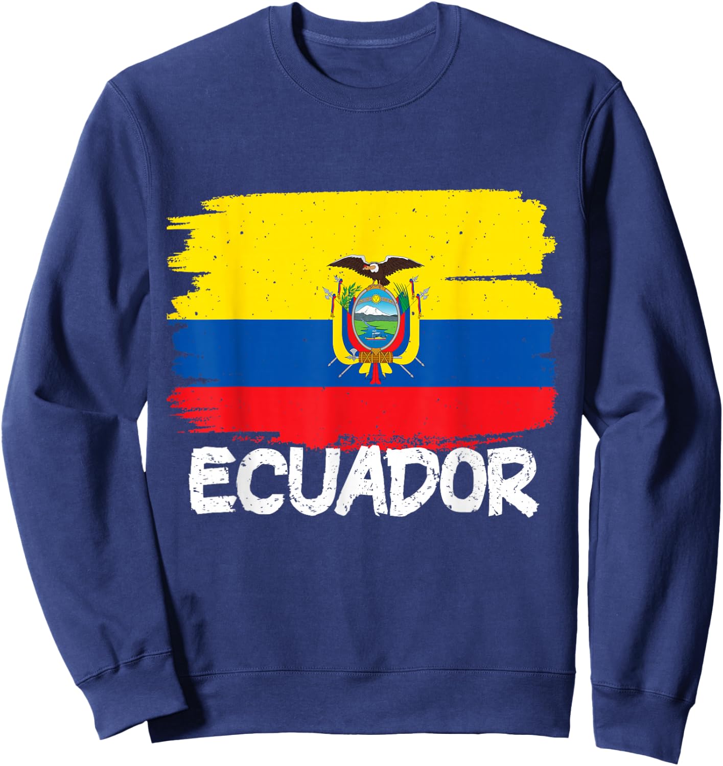 Cool Ecuador Flag Sweatshirt - Sweatshirt | Navy