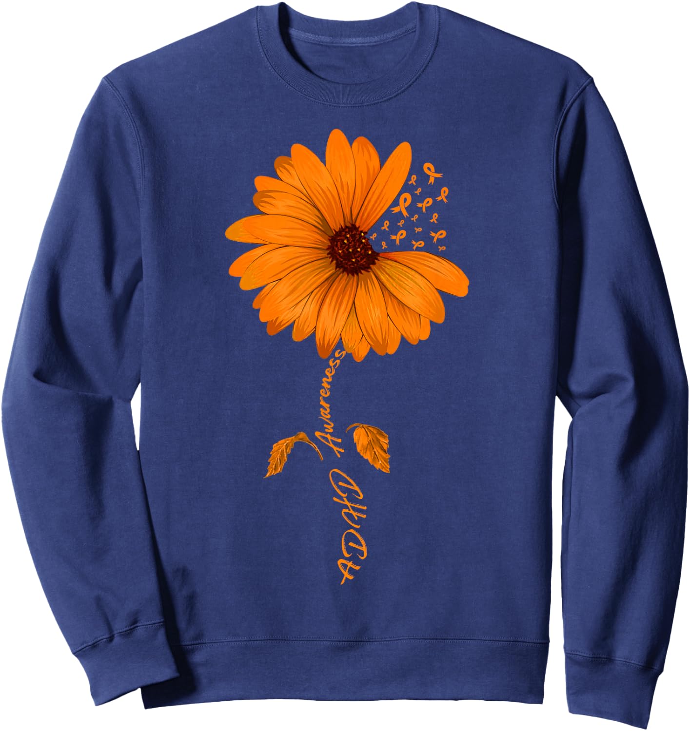 ADHD Awareness Sunflower Sweatshirt - Sweatshirt | Navy