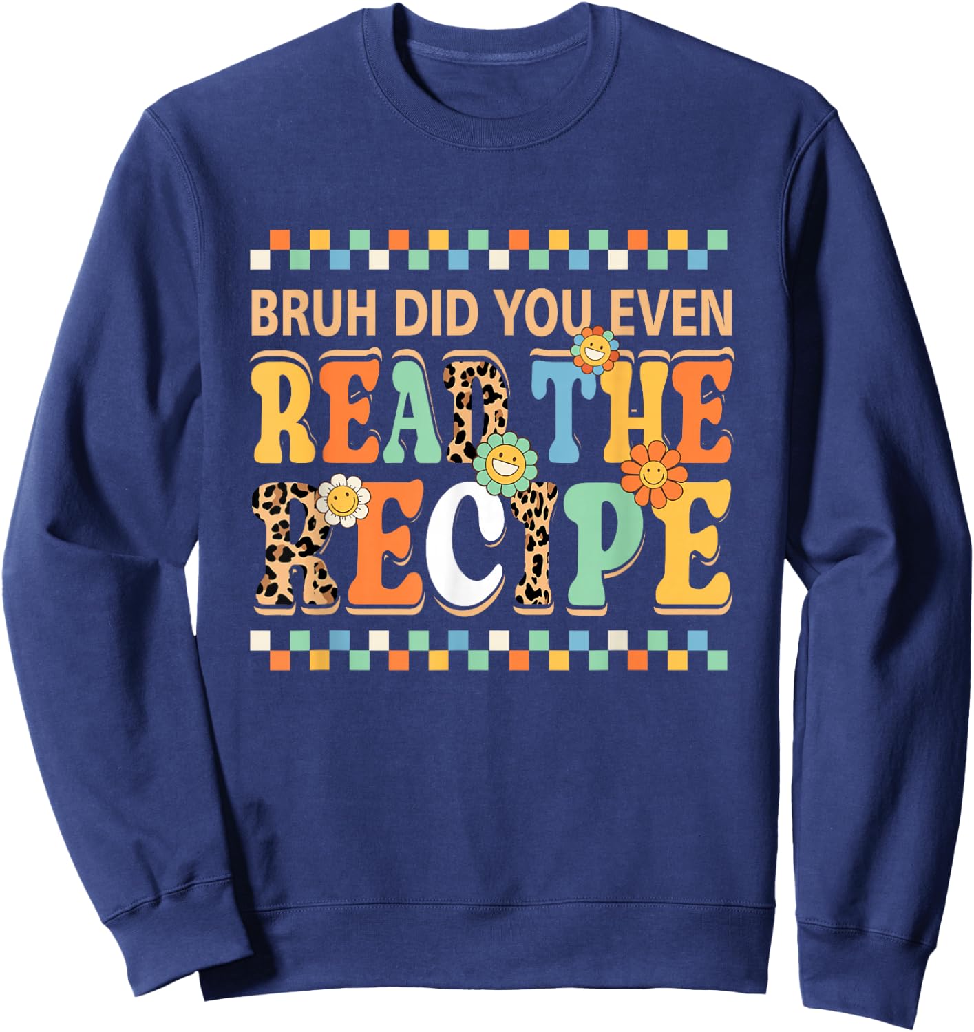 The Recipe Family Consumer Science FCS Black -Adults Cotton 60% Polyester 40% Modern Classic Short Sleeve Sweatshirt - Sweatshirt | Navy