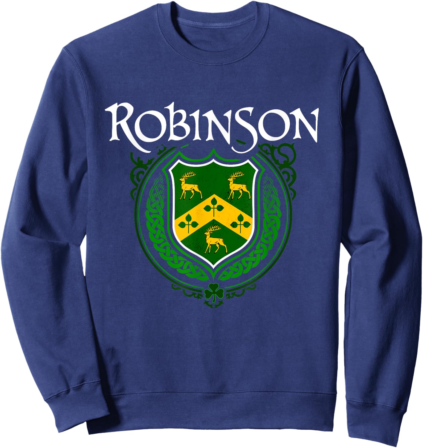Robinson Surname Irish Clan Tartan Badge Ireland Sweatshirt - Sweatshirt | Navy