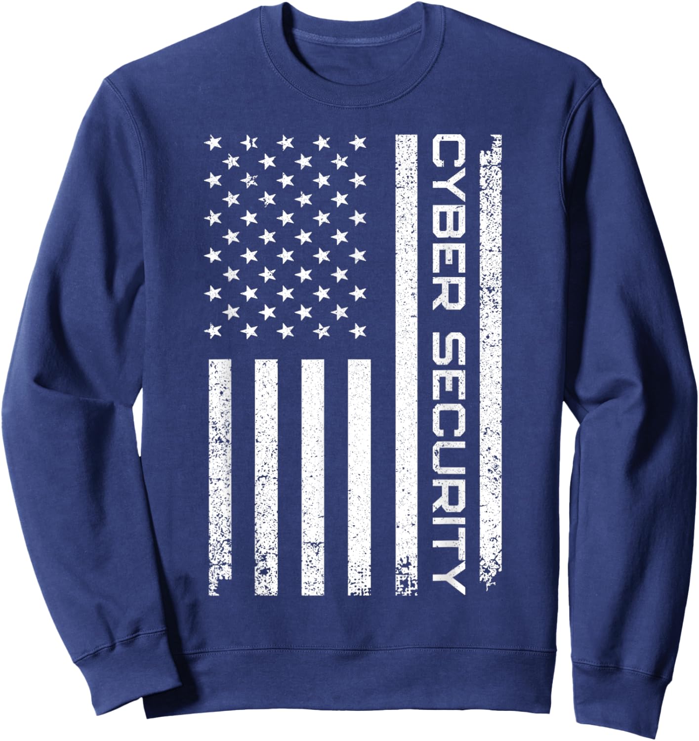 Funny USA Cyber Security Art Women Anti Malware Geek Sweatshirt - Sweatshirt | Navy