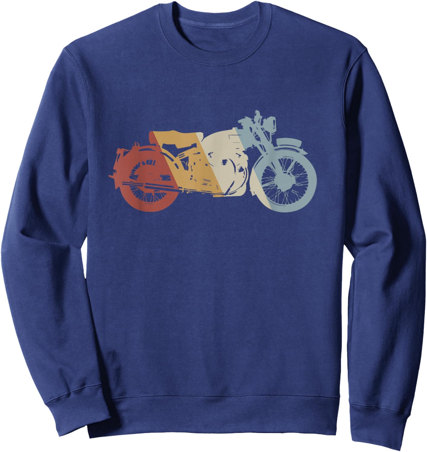 Motorcycle Retro Style Vintage Sweatshirt - Sweatshirt | Navy