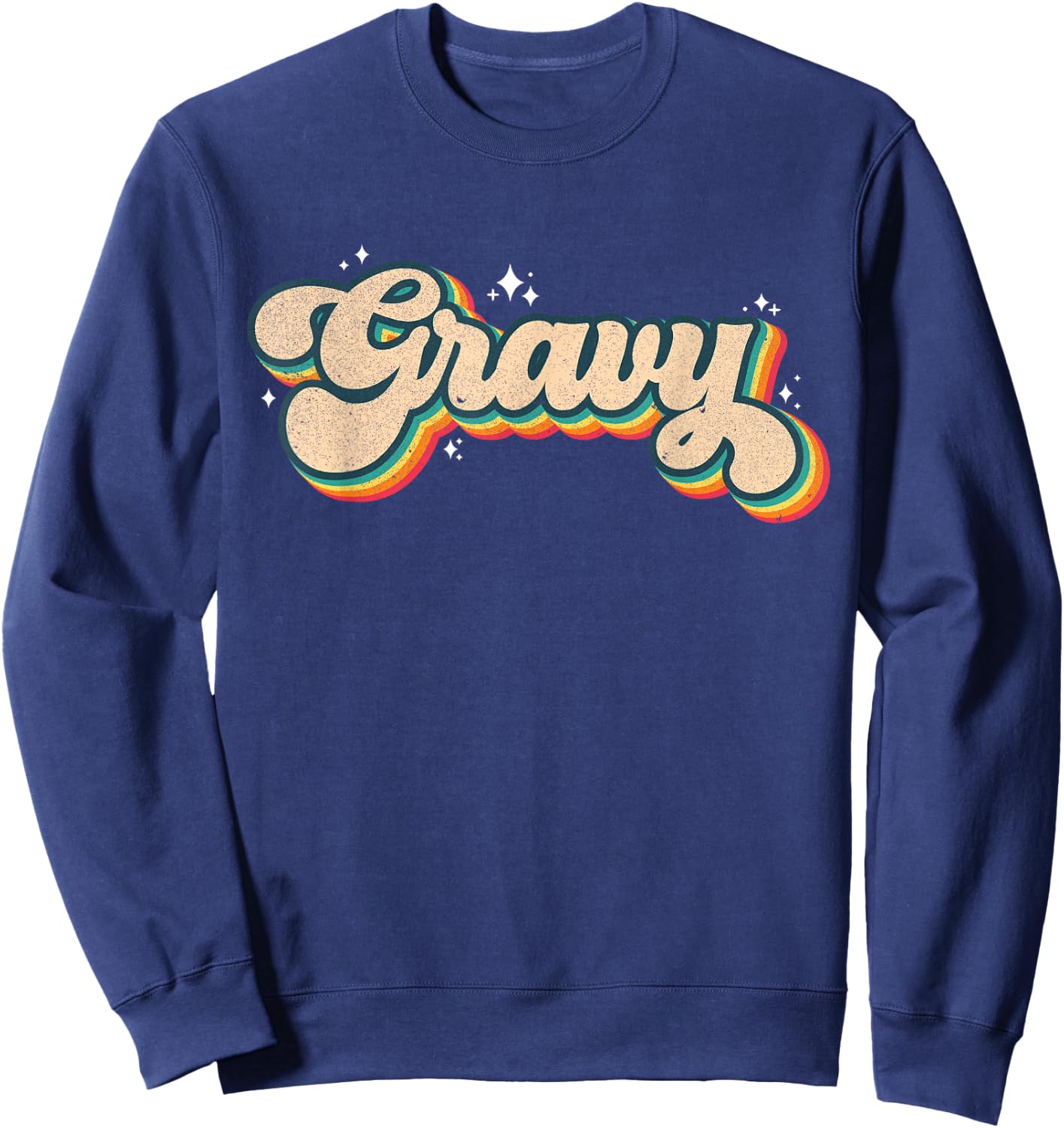 Gravy Vintage Shirt 70s 80s Retro Costume Funny Thanksgiving Sweatshirt - Sweatshirt | Navy