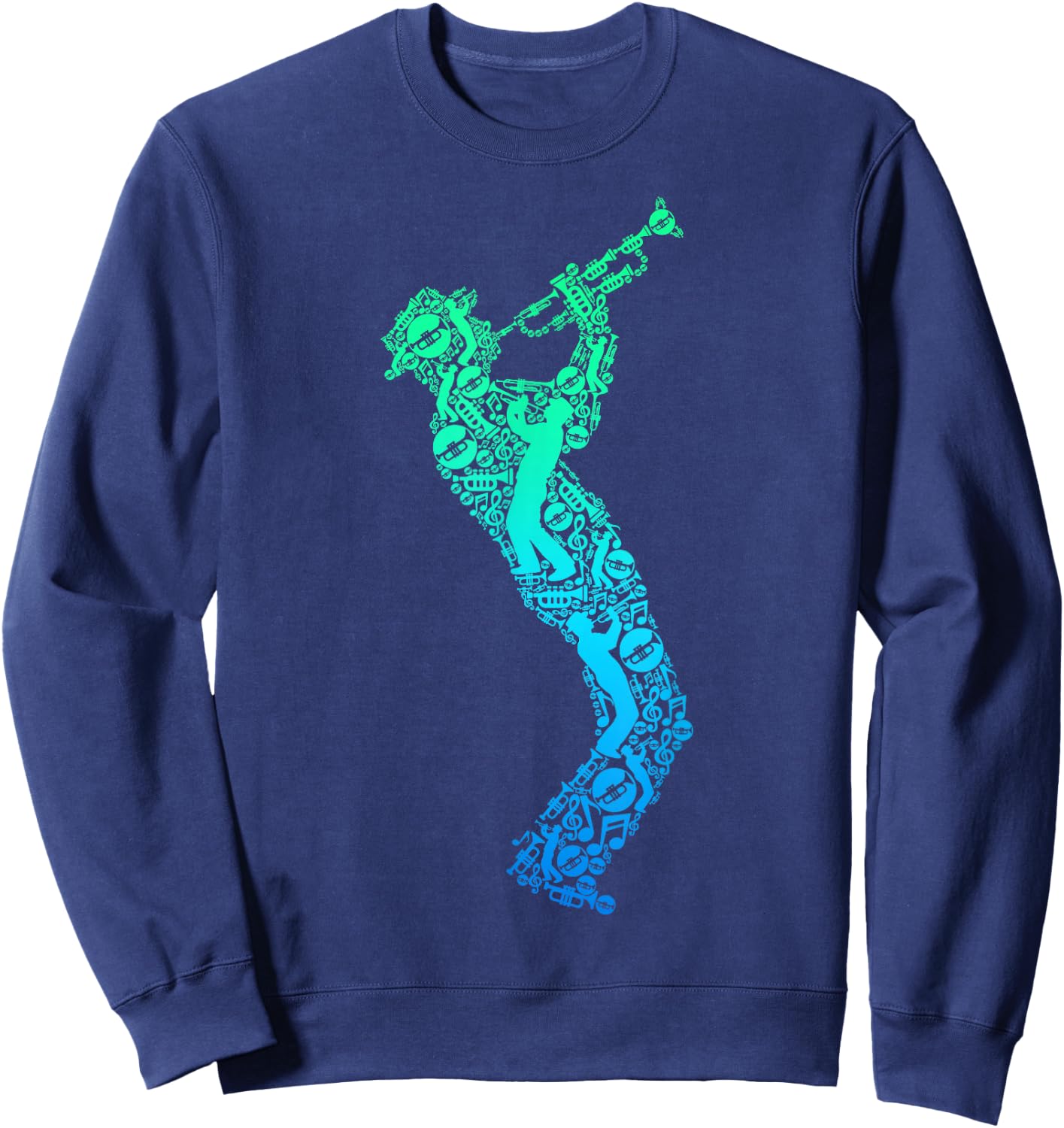 Trumpet Trumpeter Children's Men's Trumpets Sweatshirt - Sweatshirt | Navy
