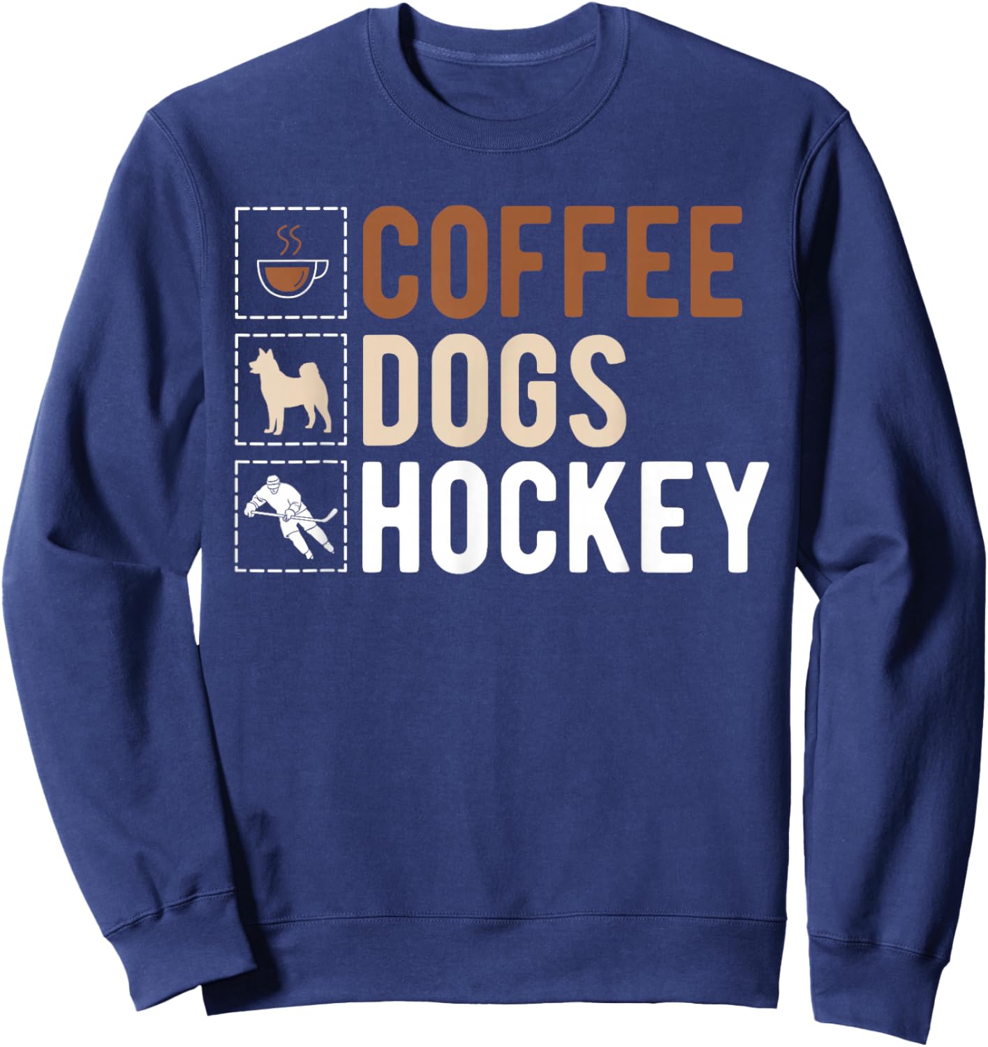 Coffee Dogs Hockey Ice Hockey Player Sweatshirt - Sweatshirt | Navy