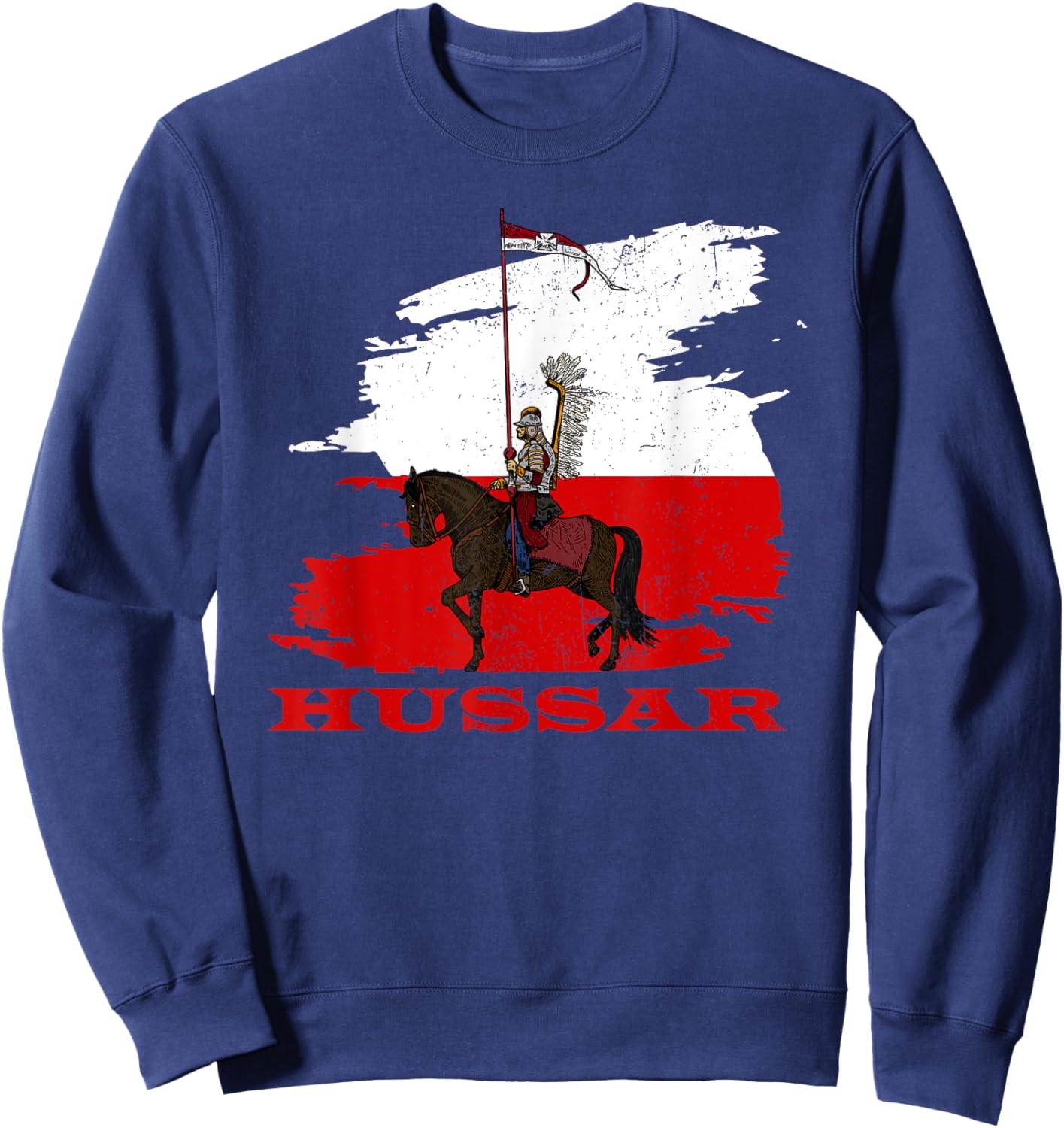 Poland husaria Polish winged hussars military Polska Krakow Sweatshirt - Sweatshirt | Navy