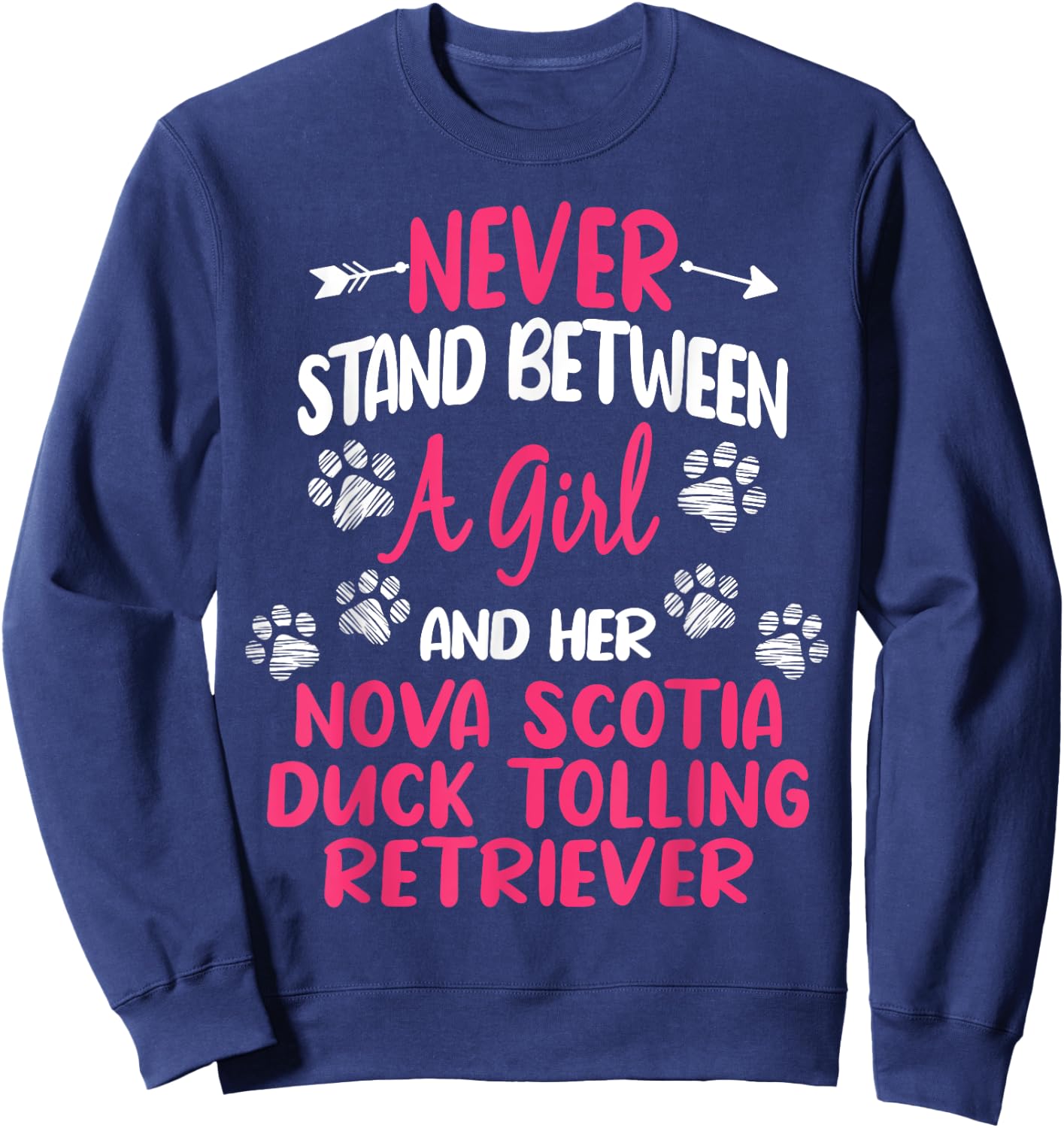 Between A Girl And Her Nova Scotia Duck Tolling Retriever Sweatshirt - Sweatshirt | Navy