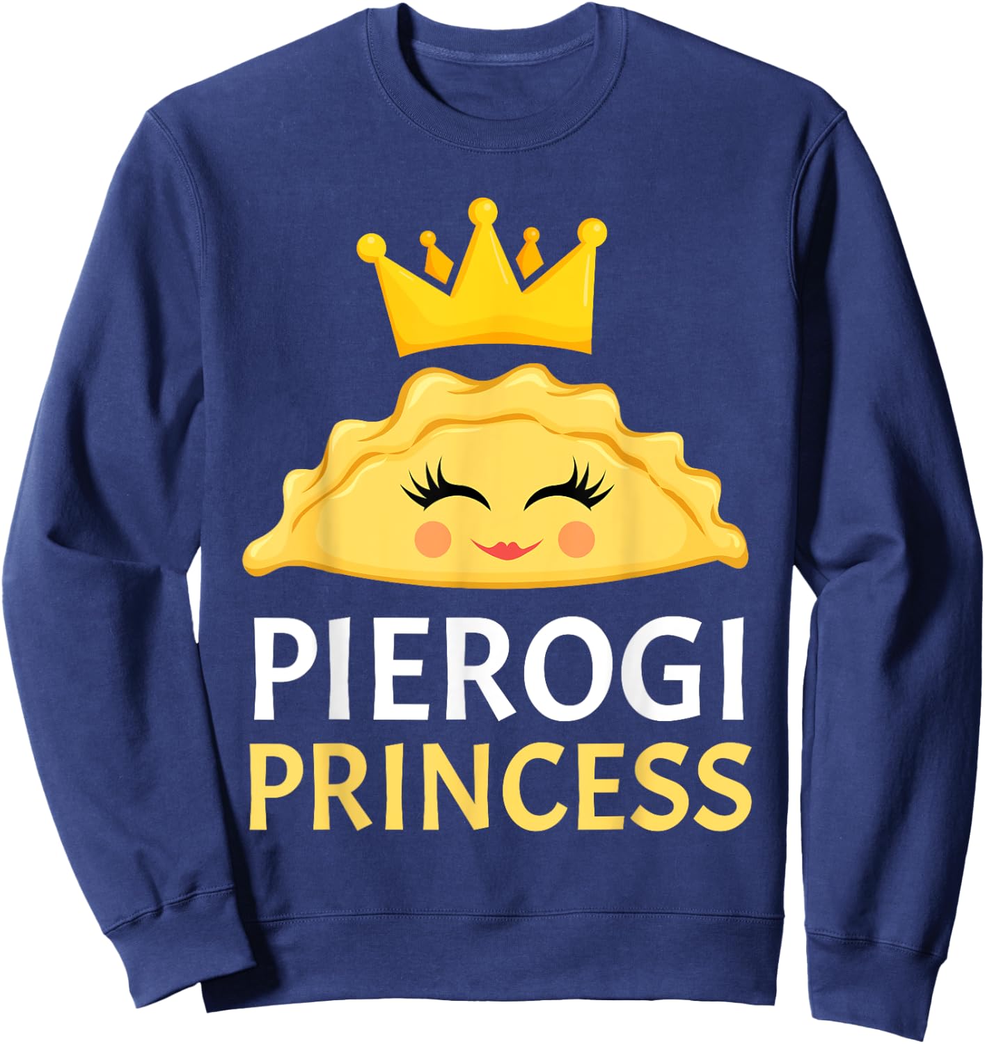 Cute Pierogi Art Women Girls Kids Pierogi Polish Dumpling Sweatshirt - Sweatshirt | Navy