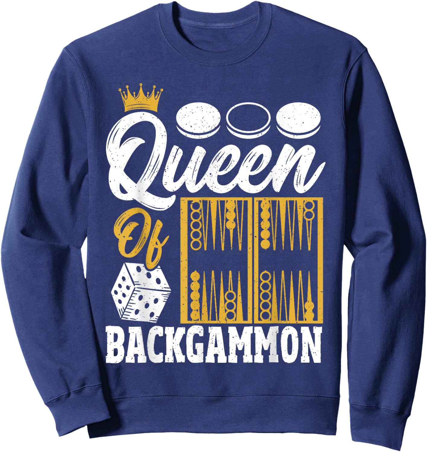 Queen Of Backgammon Sweatshirt - Sweatshirt | Navy