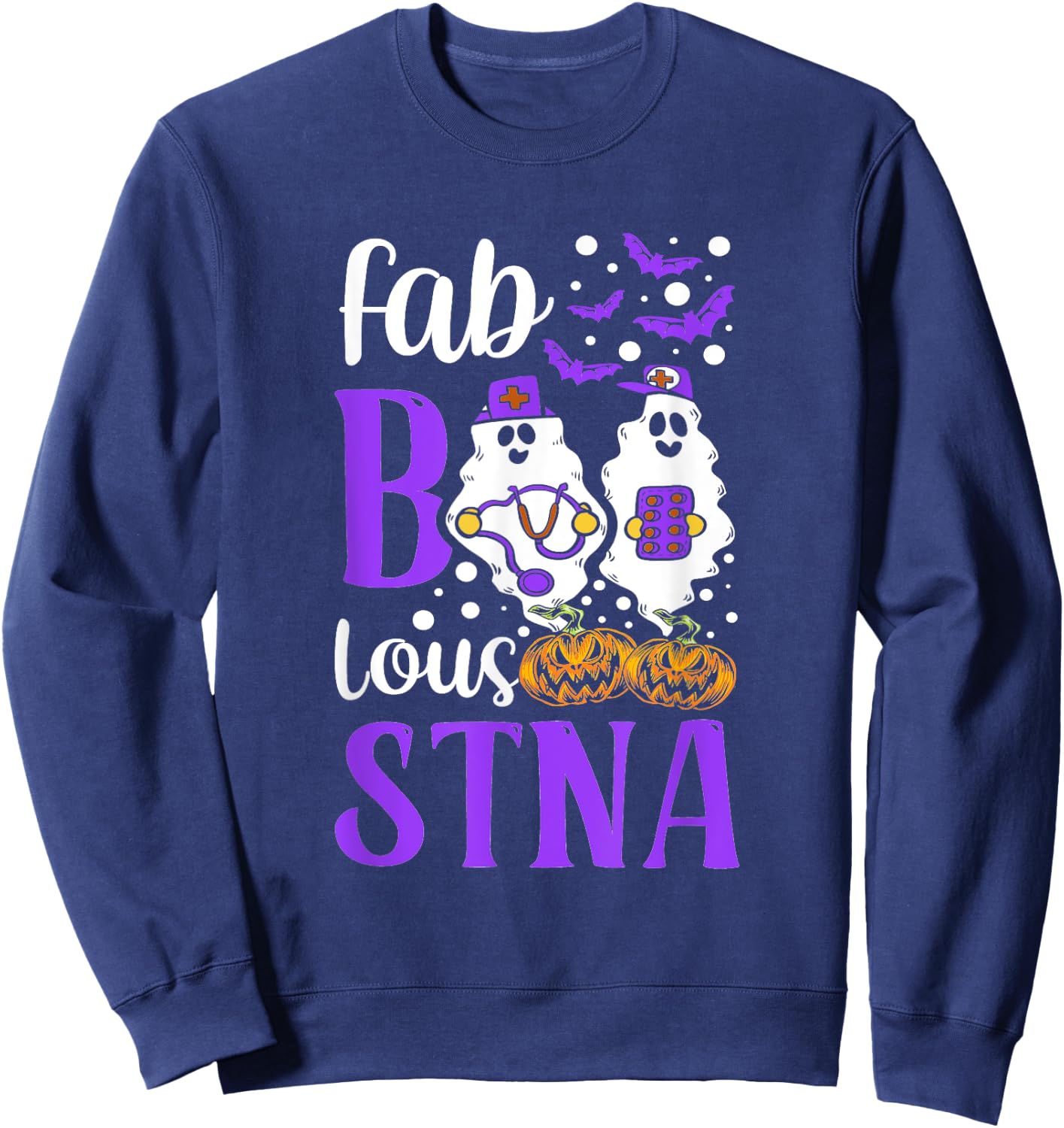 Halloween Fab-boo-lous - STNA State Tested Nursing Assistant Sweatshirt - Sweatshirt | Navy