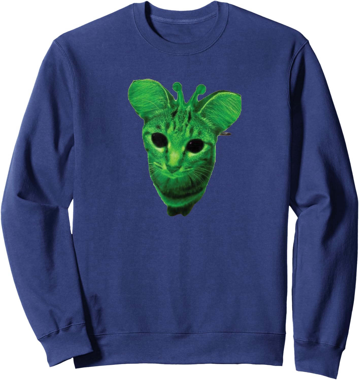 Gnarp Meme Glerp Meme Glorp Meme Alien Cat Sweatshirt - Sweatshirt | Navy