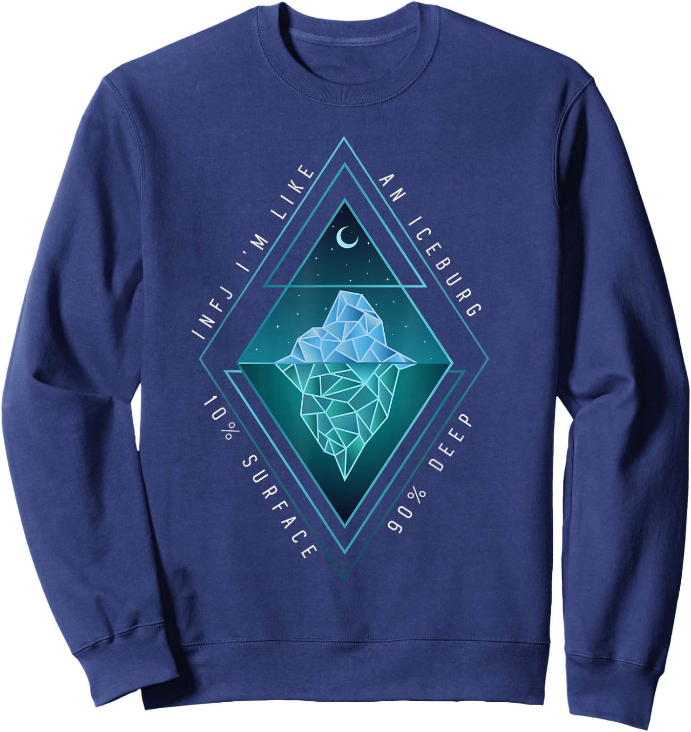INFJ Pride - INFJ I'm Like An Iceburg 10% Surface 90% Deep Sweatshirt - Sweatshirt | Navy