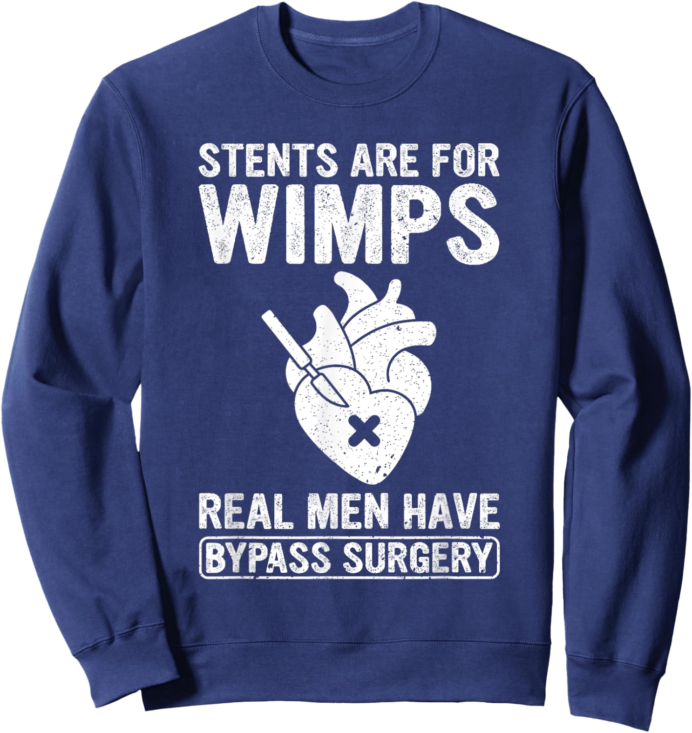 Heart Surgery Survivor After Surgery Recovery Men Bypass Sweatshirt - Sweatshirt | Navy