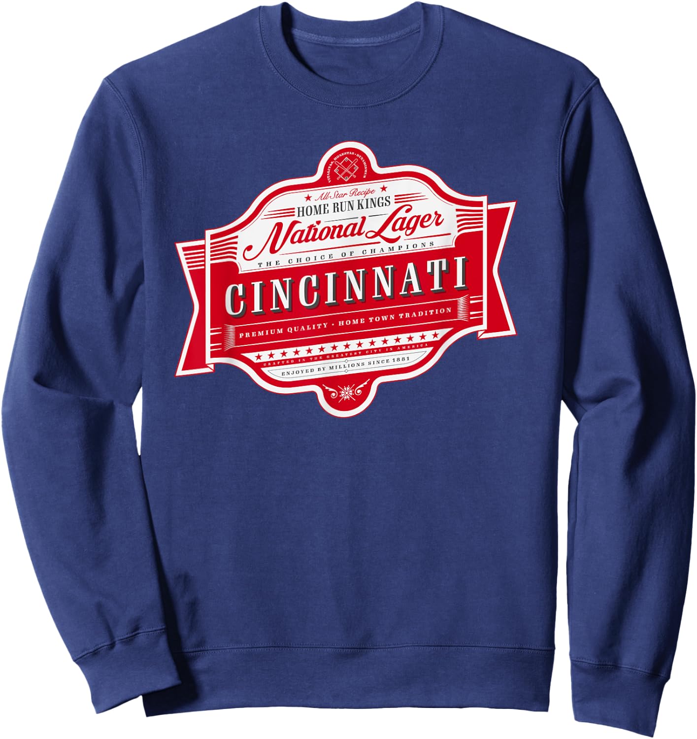 Classic Cincinnati Beer Label - Cincinnati Pride Sweatshirt - Sweatshirt | Navy